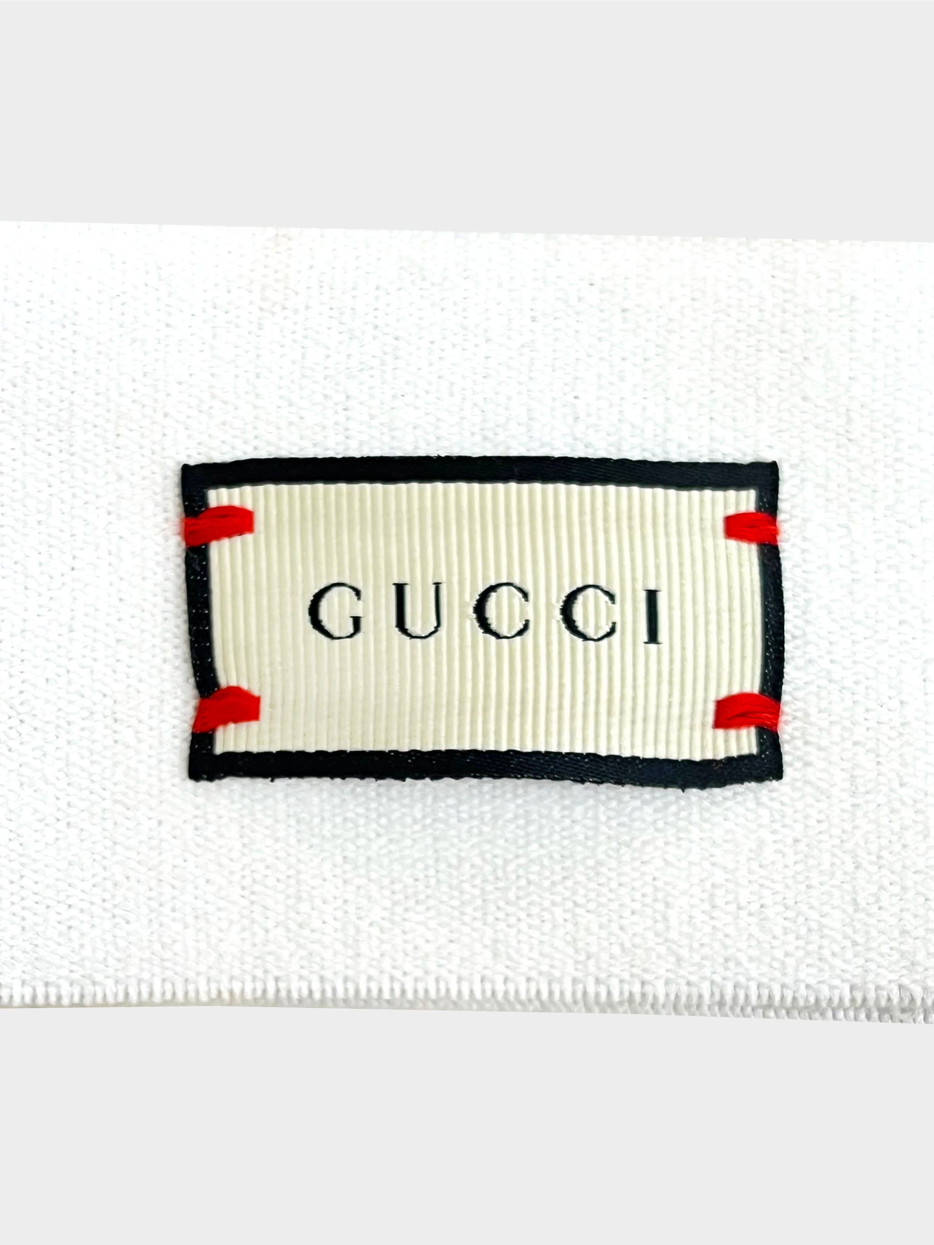 Gucci 2018 Cream and Black Cotton Sweatband
