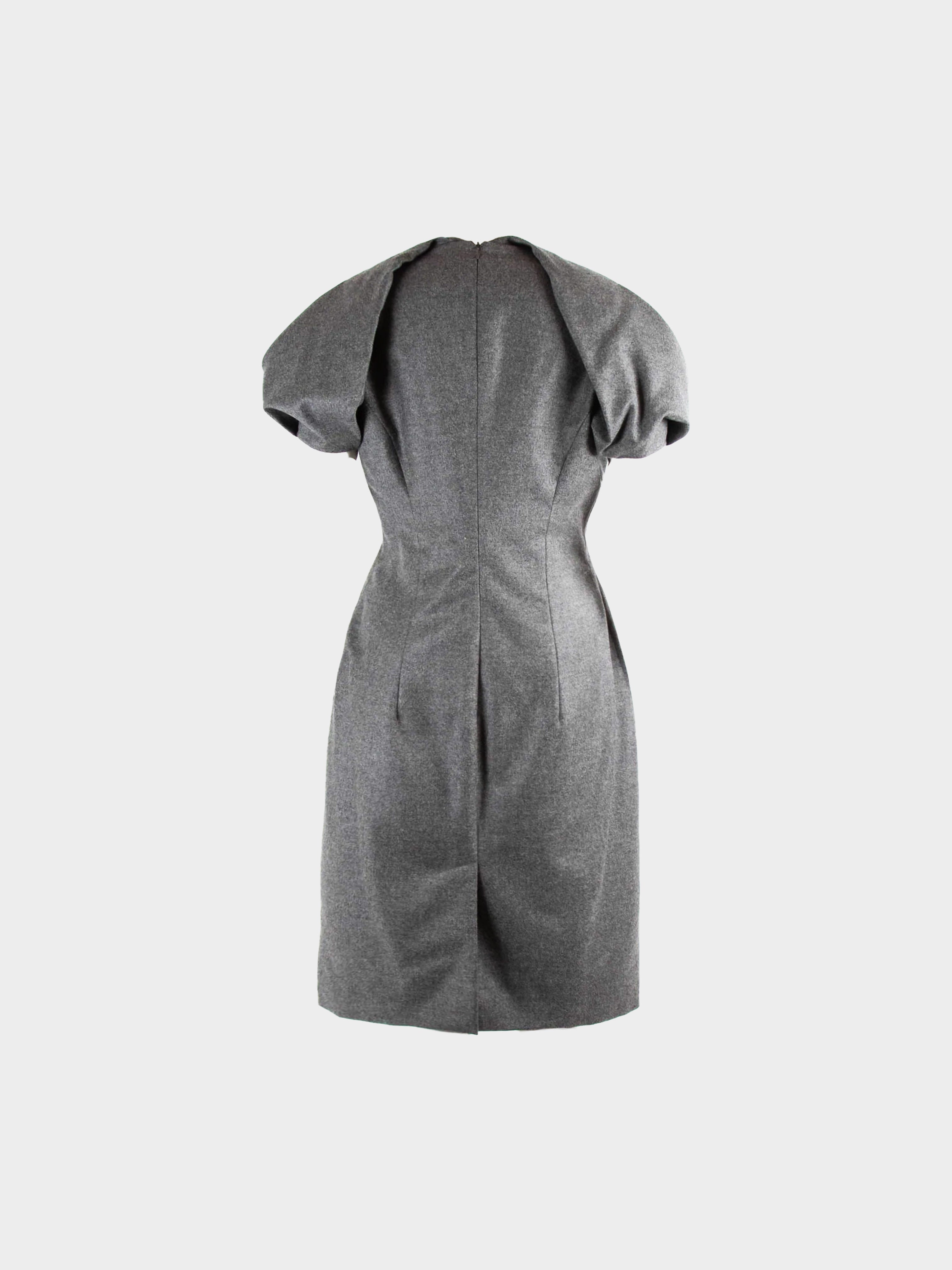 Alexander McQueen 2010s Grey Wool Dress