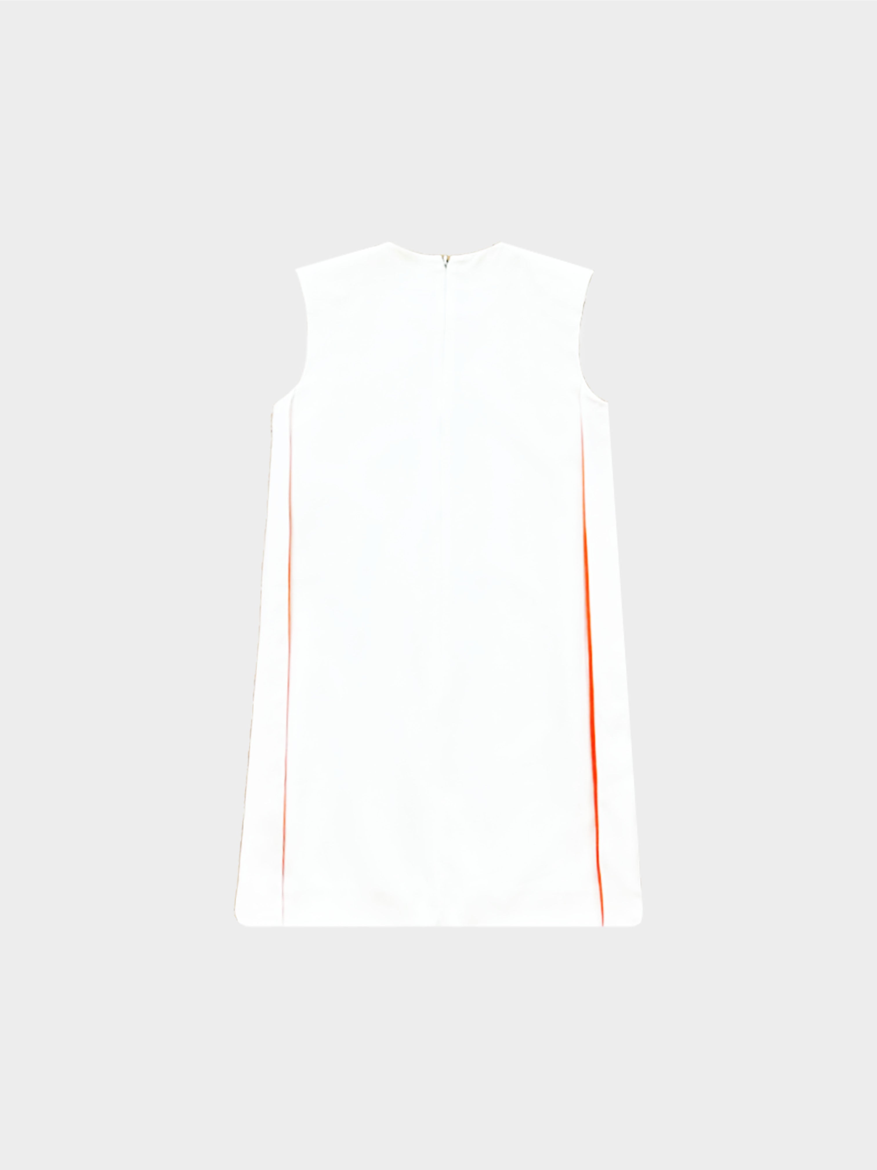 Céline by Phoebe Philo 2010s Orange Pleated Viscose Dress