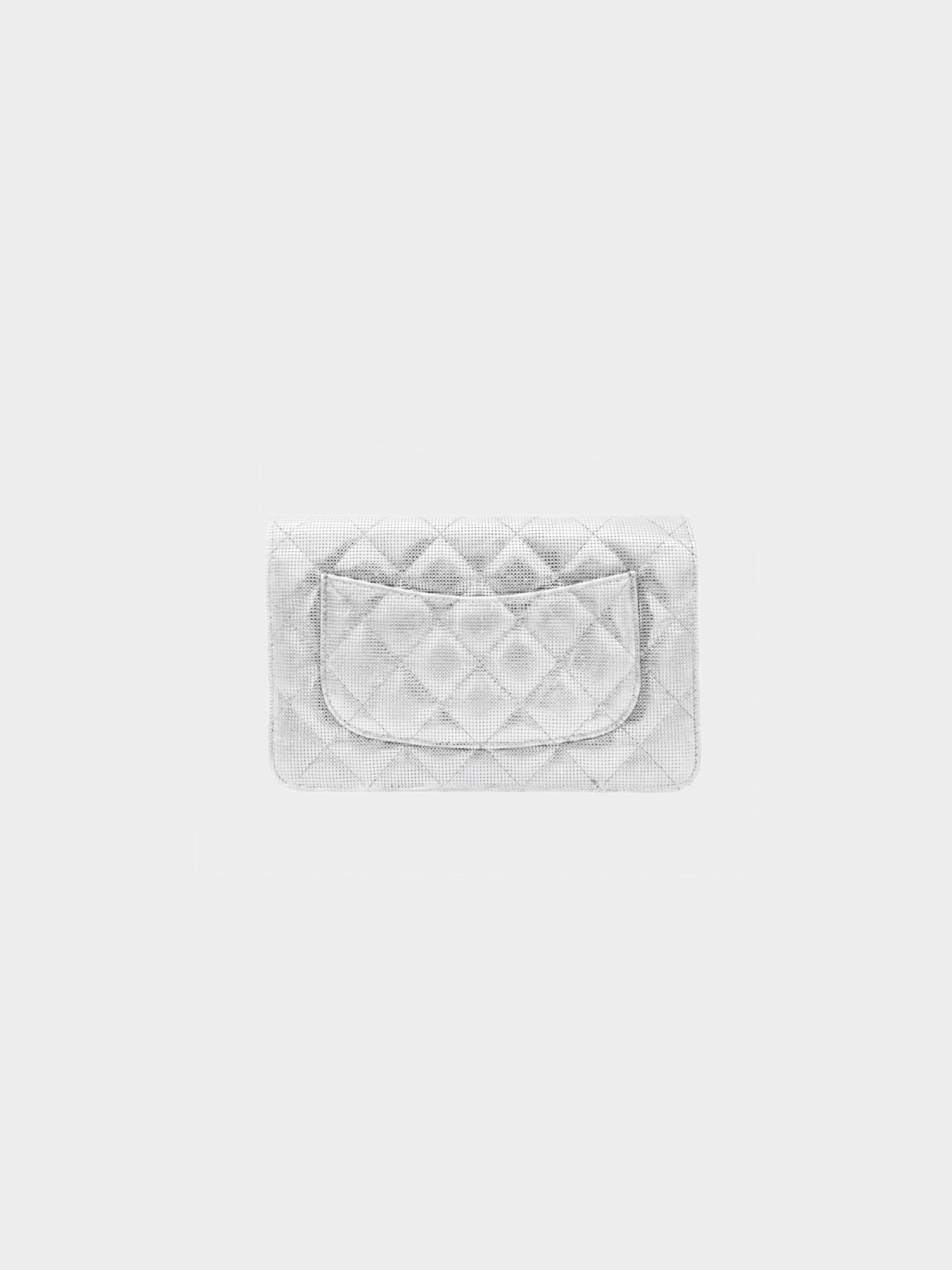 Chanel 2015-2016 Silver Wallet on a Chain