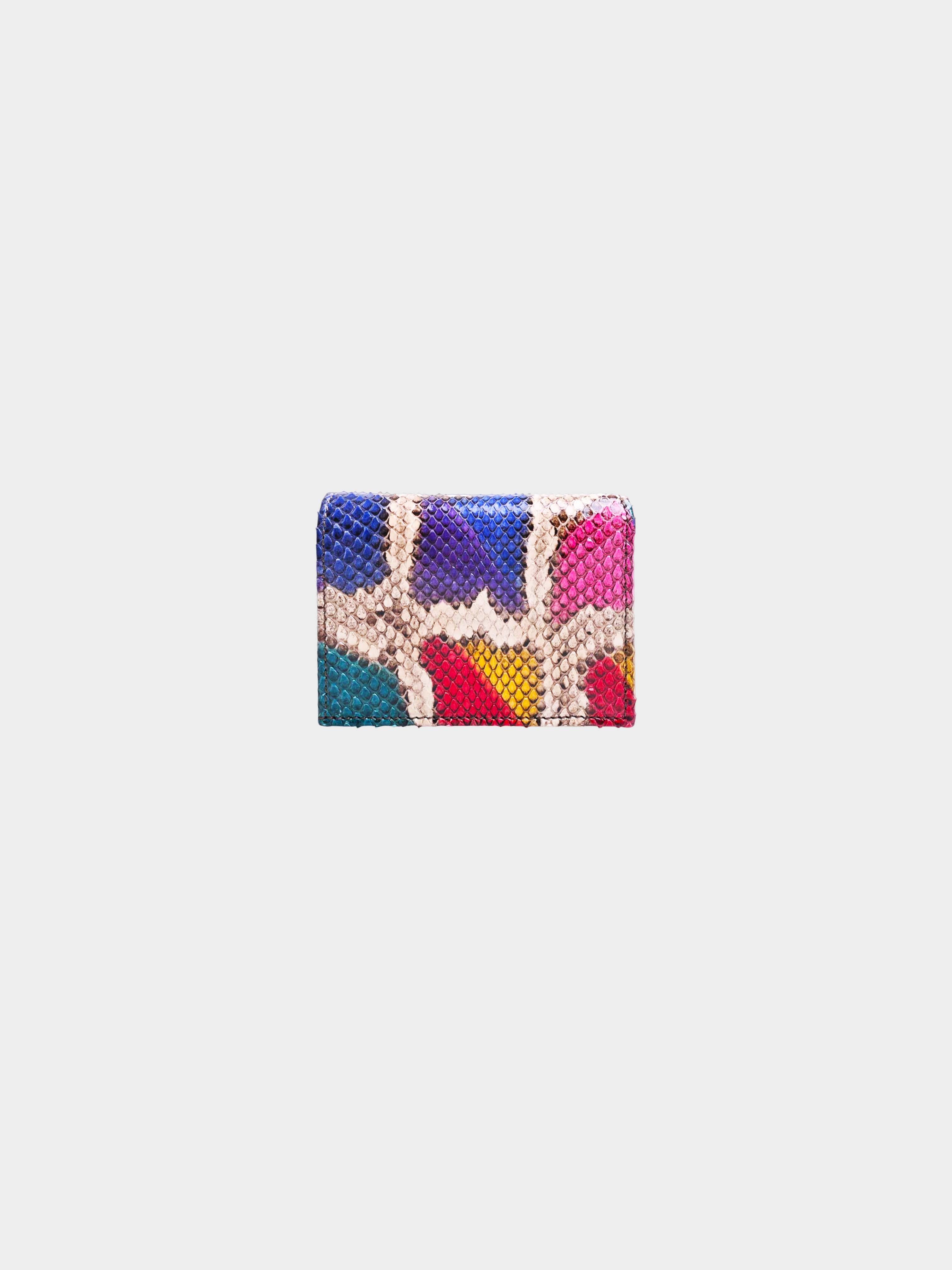 Gucci 2020s Multicolor Python GG Marmont Bi-fold Compact Wallet