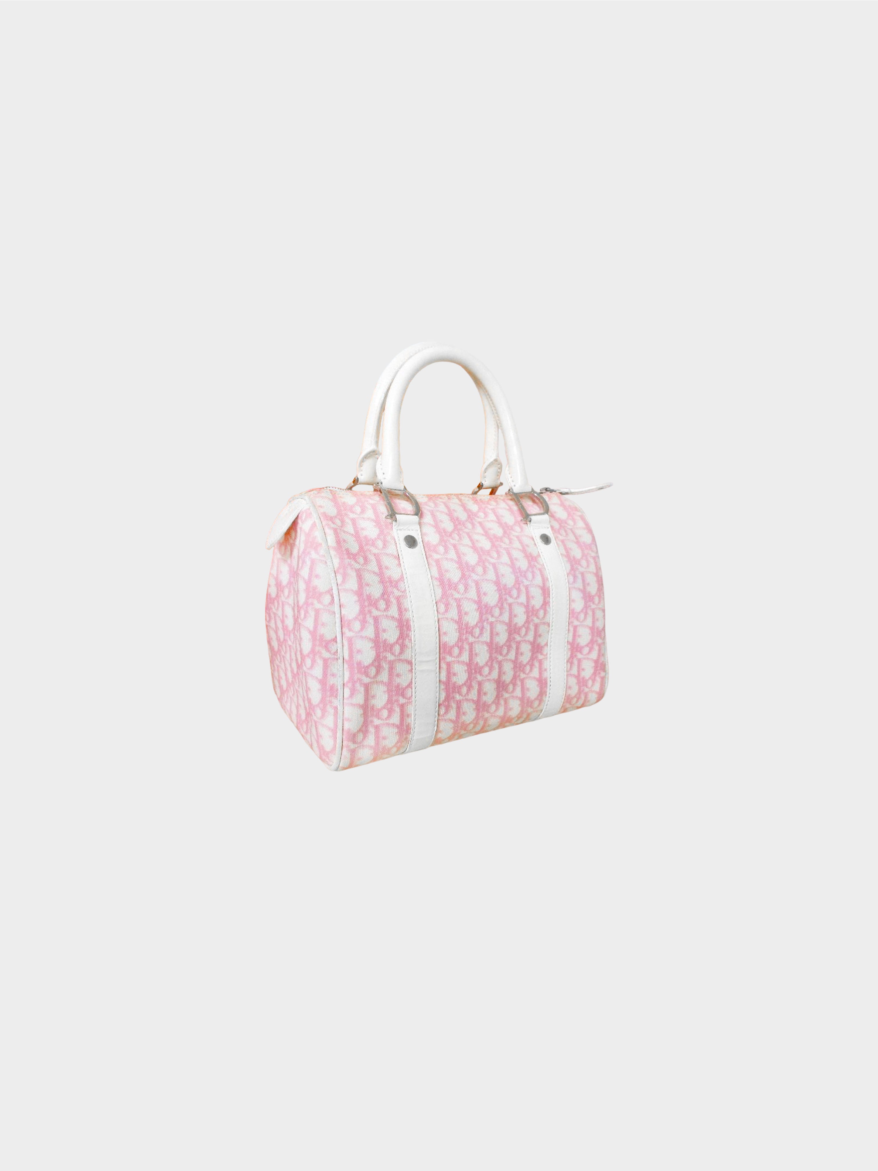 Dior Pink Logo Mini Boston Bag