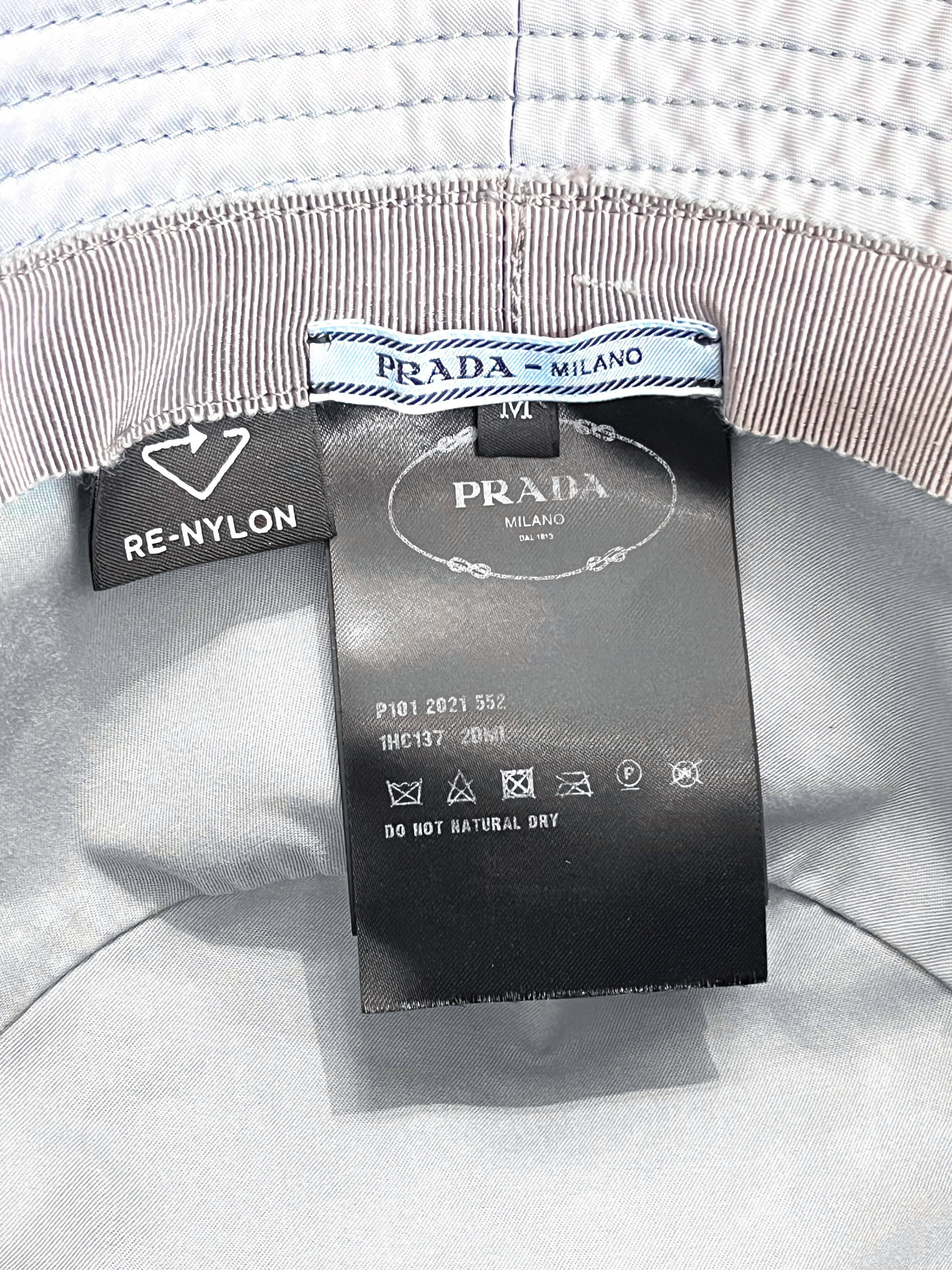 Prada 2021 Powder Blue Re-Nylon Bucket Hat