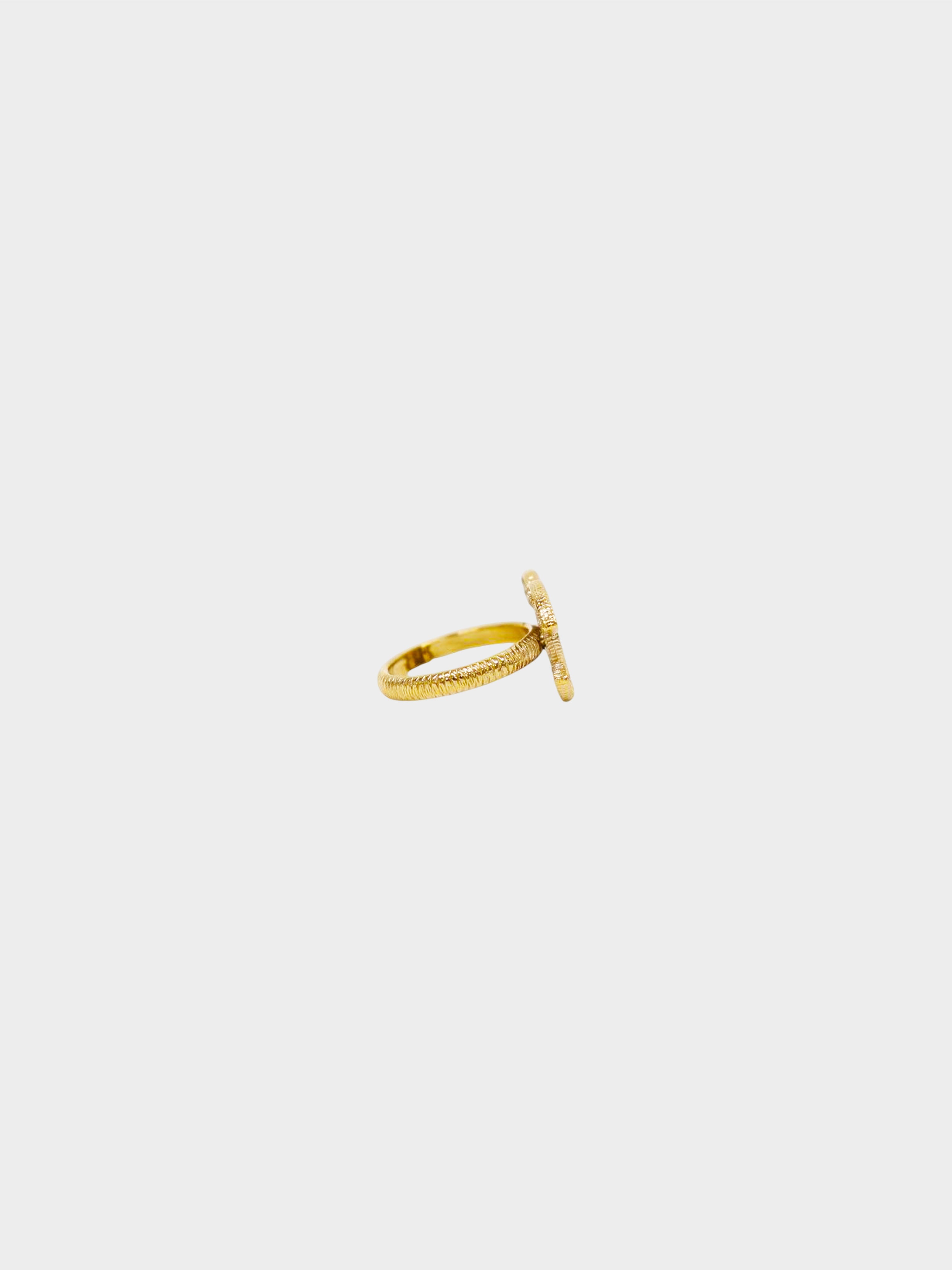 Chanel 2013 Gold CC Cut-Out Ring