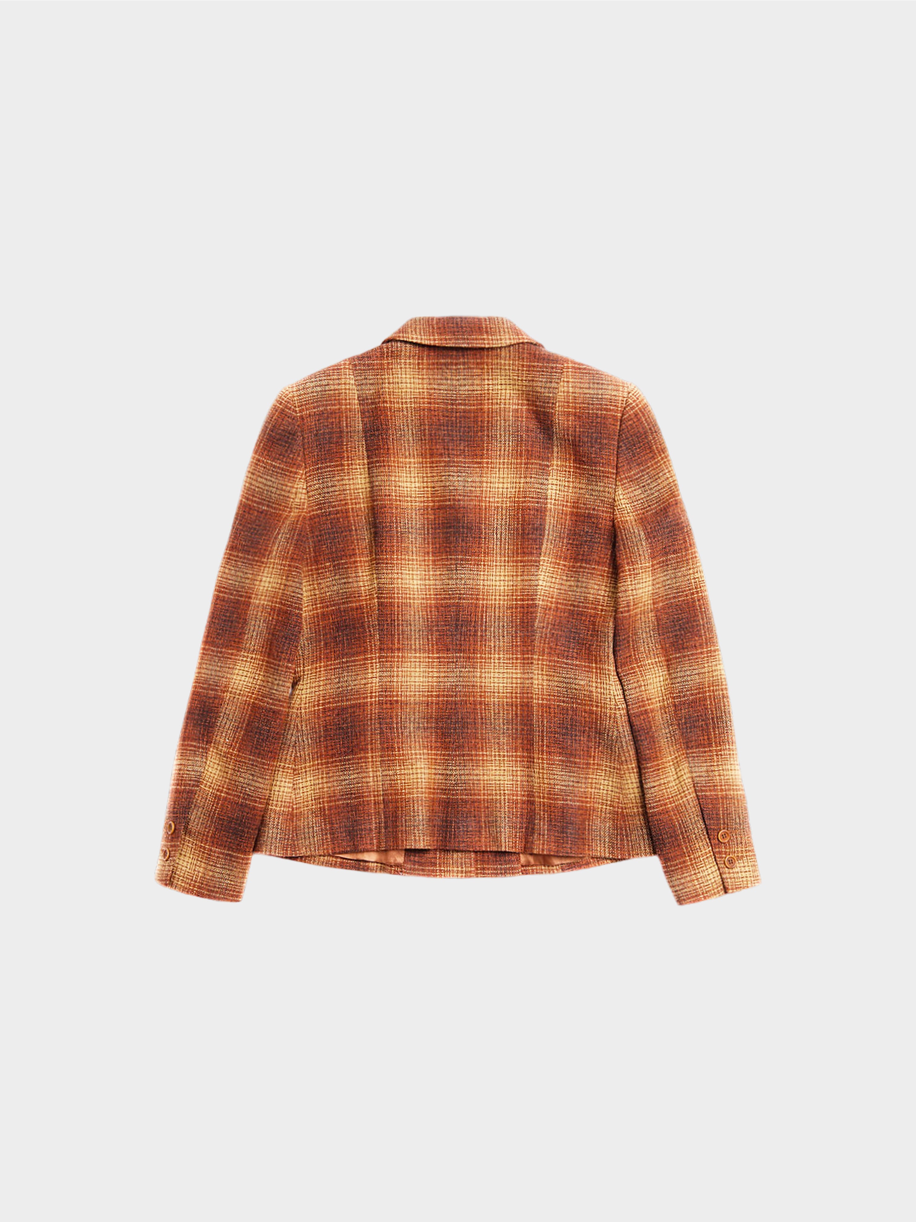 Miu Miu FW 1995 Brown Wool Plaid Jacket