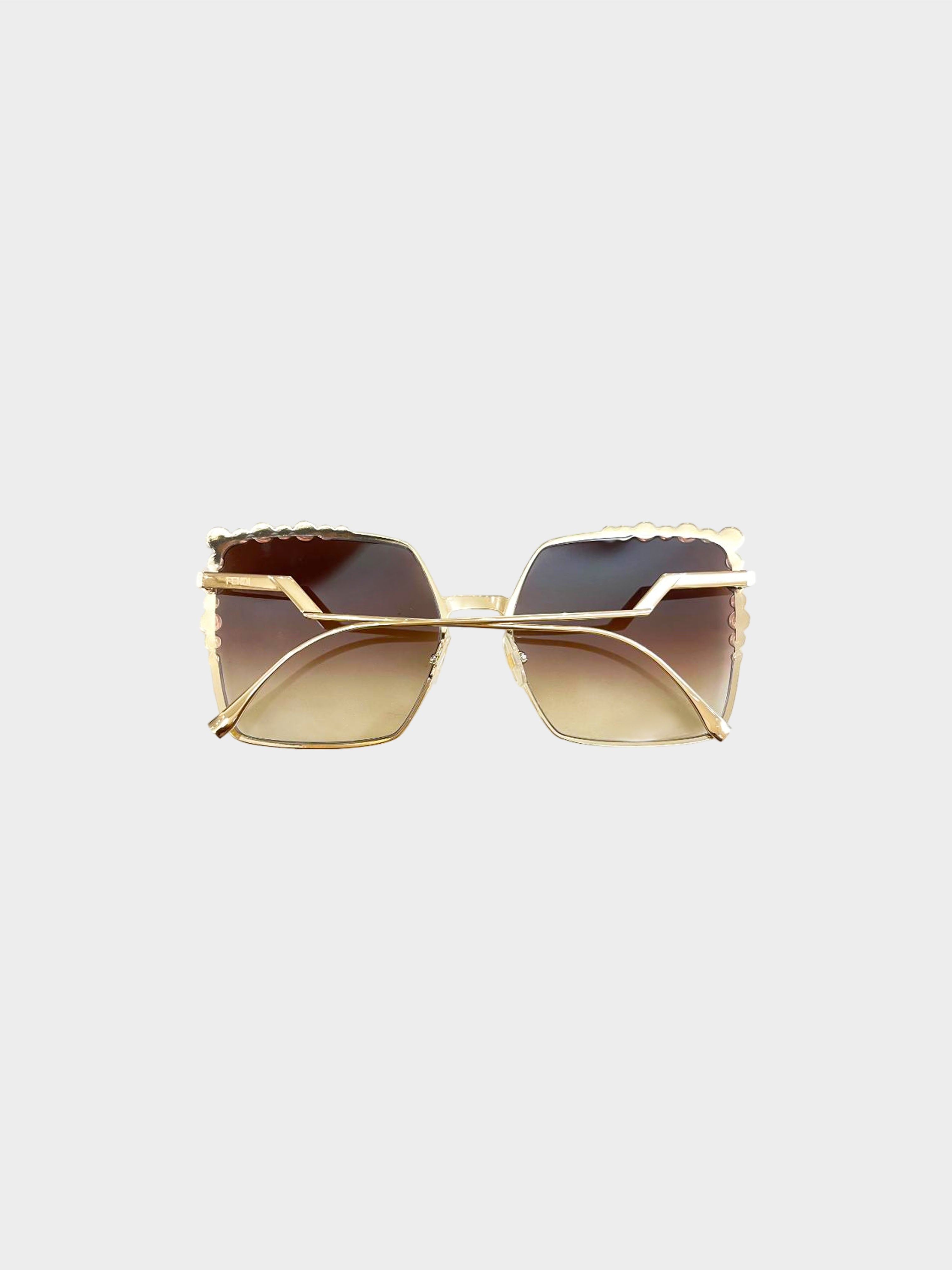 Fendi 2010s Square Dots Oversized Sunglasses