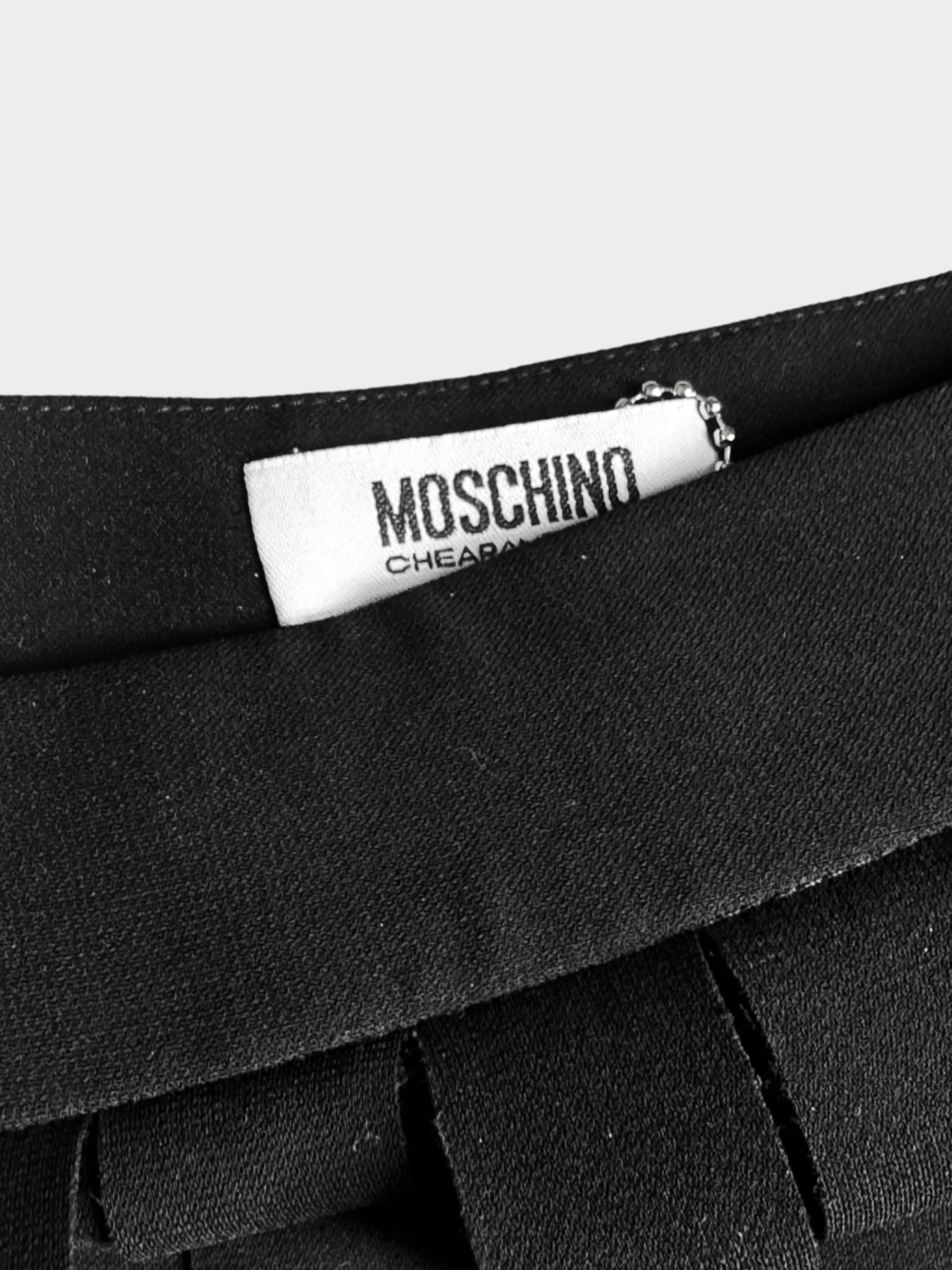 Moschino Cheap and Chic 1990s Black Fringed Shorts