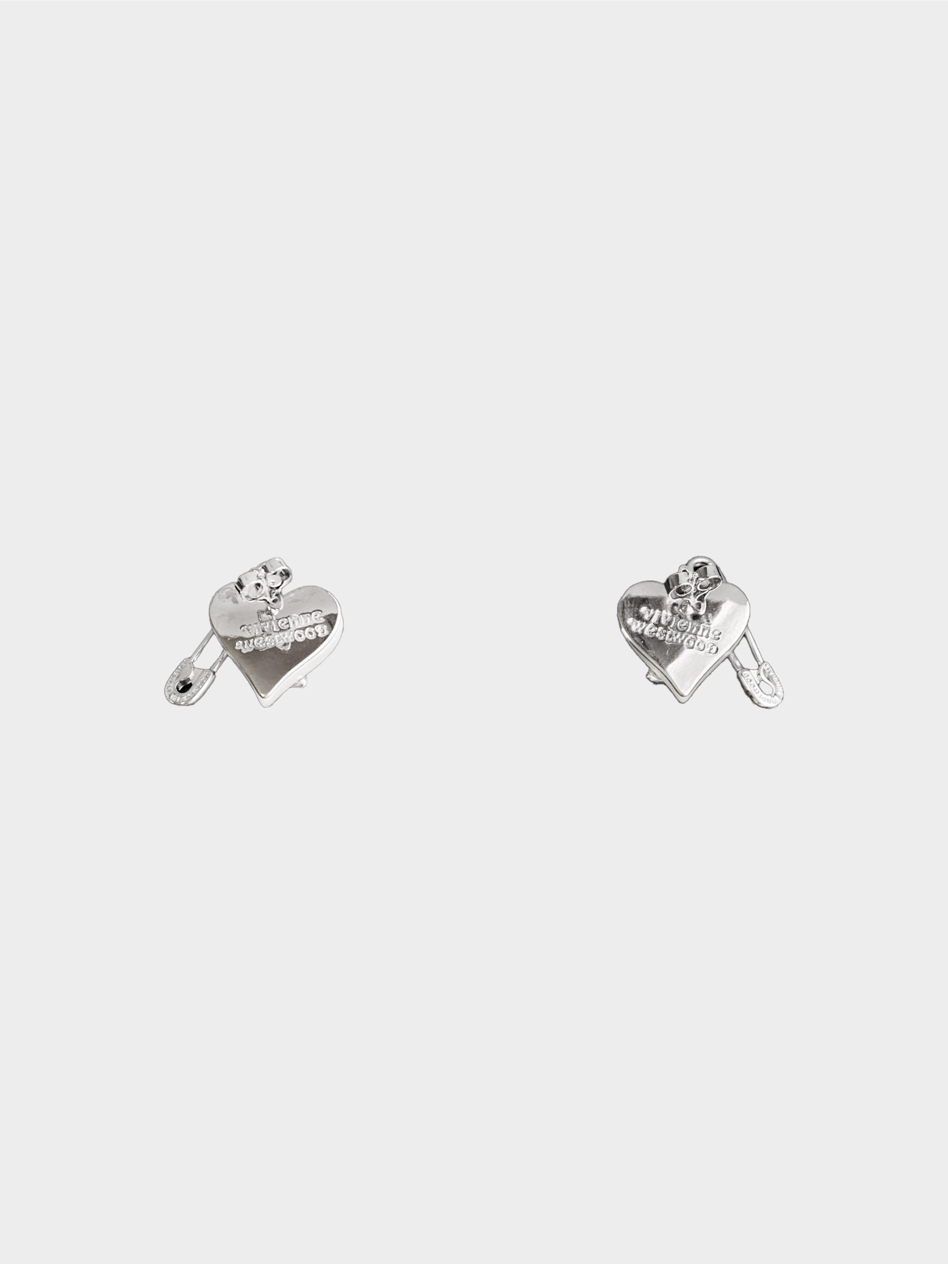 Vivienne Westwood 2010s Orietta Pearl Safety Pin Earrings