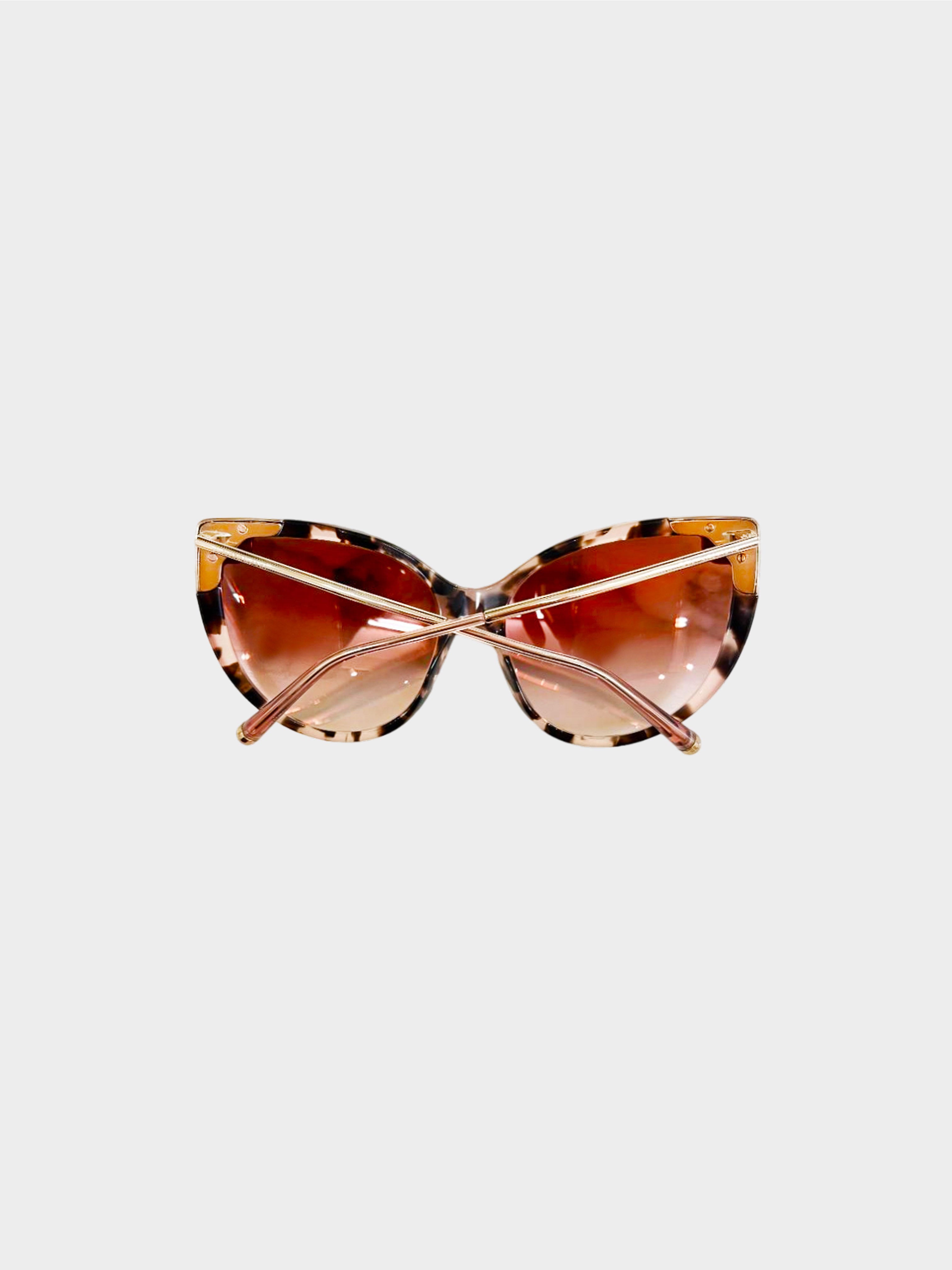 Dolce and Gabbana 2020s Pink Havana Cat Eye Sunglasses