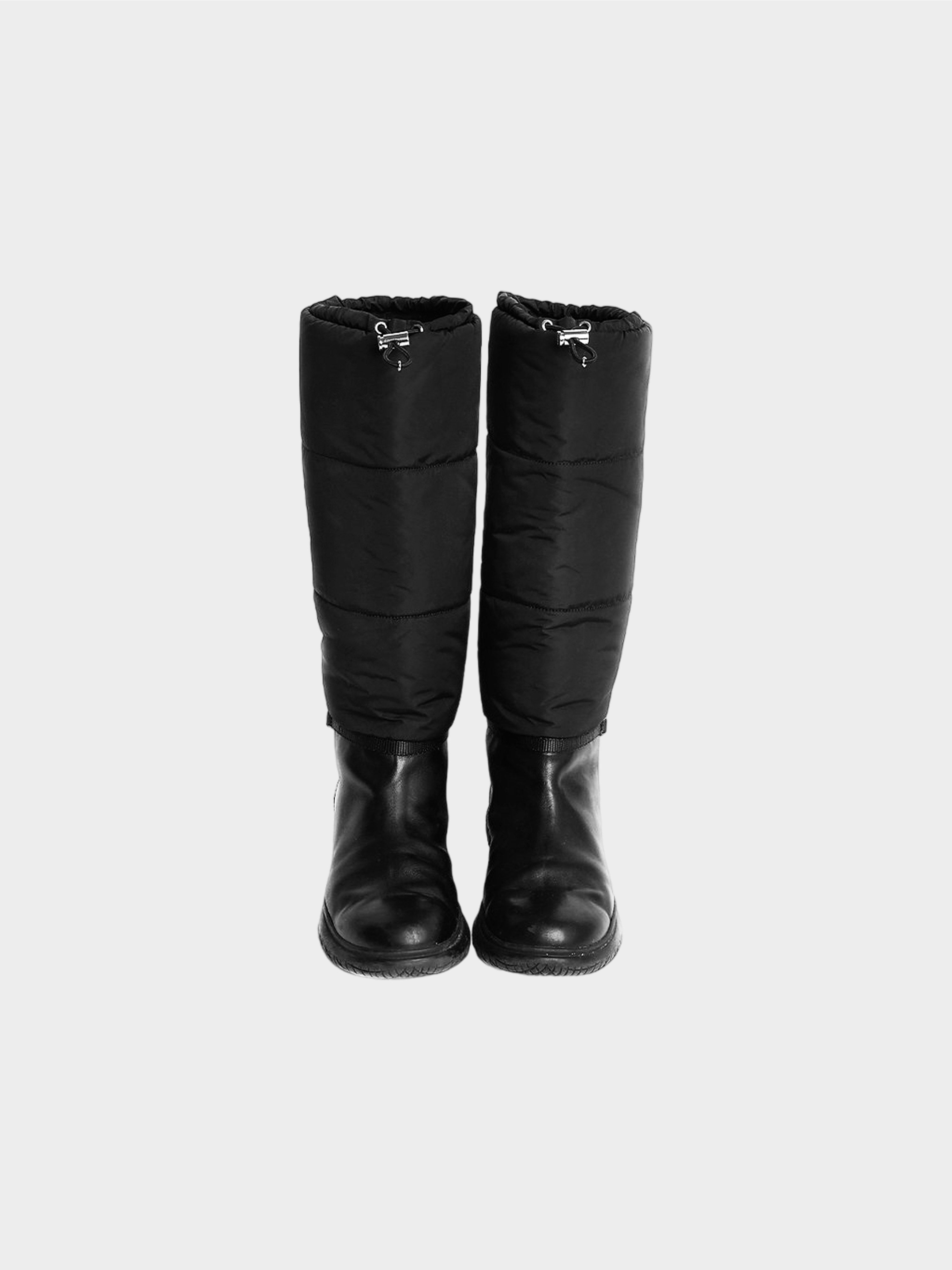 Prada FW 1999 Black Padded High Boots