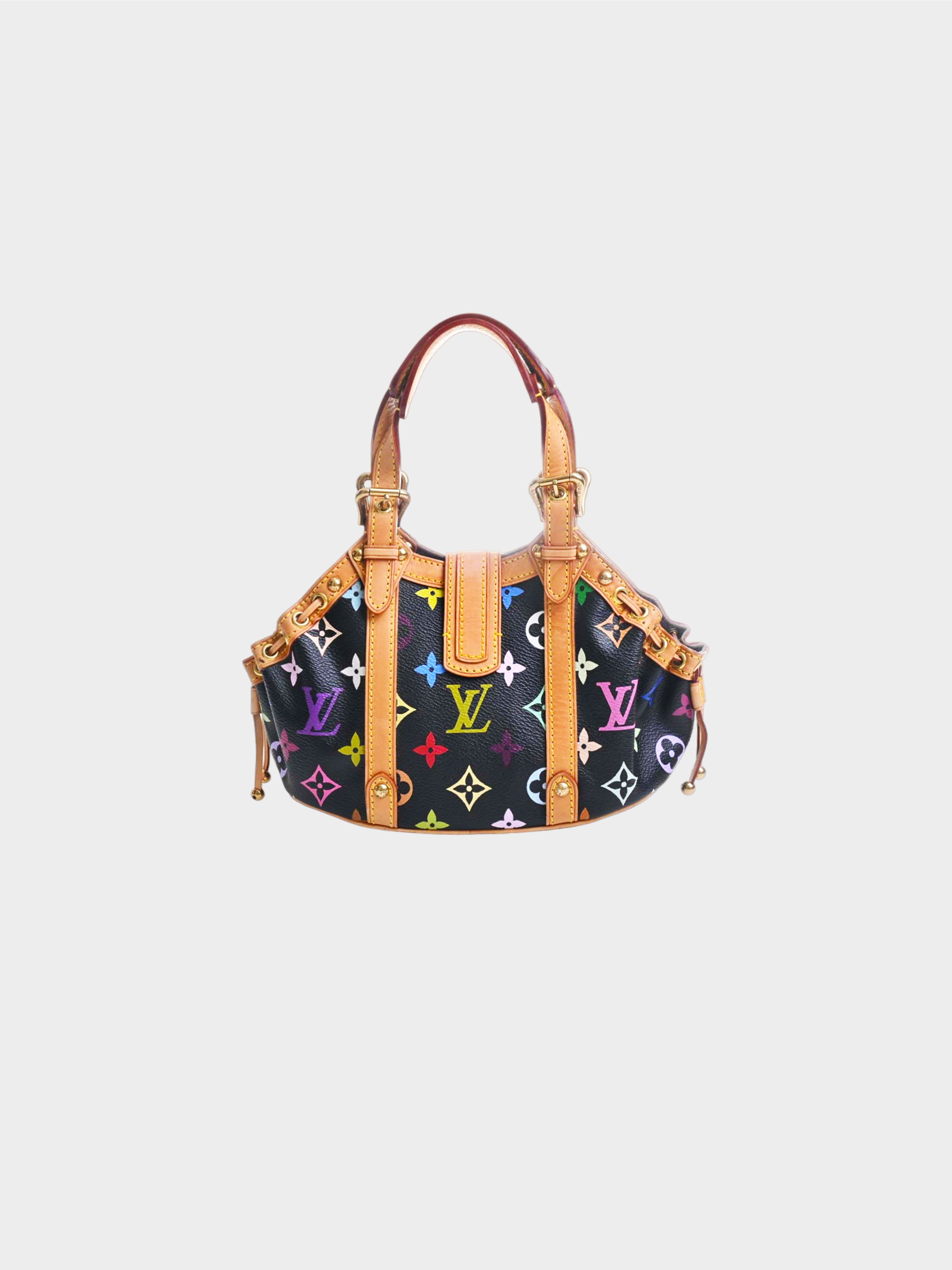 Louis Vuitton 2004 Black Monogram Multicolor Theda PM Handbag