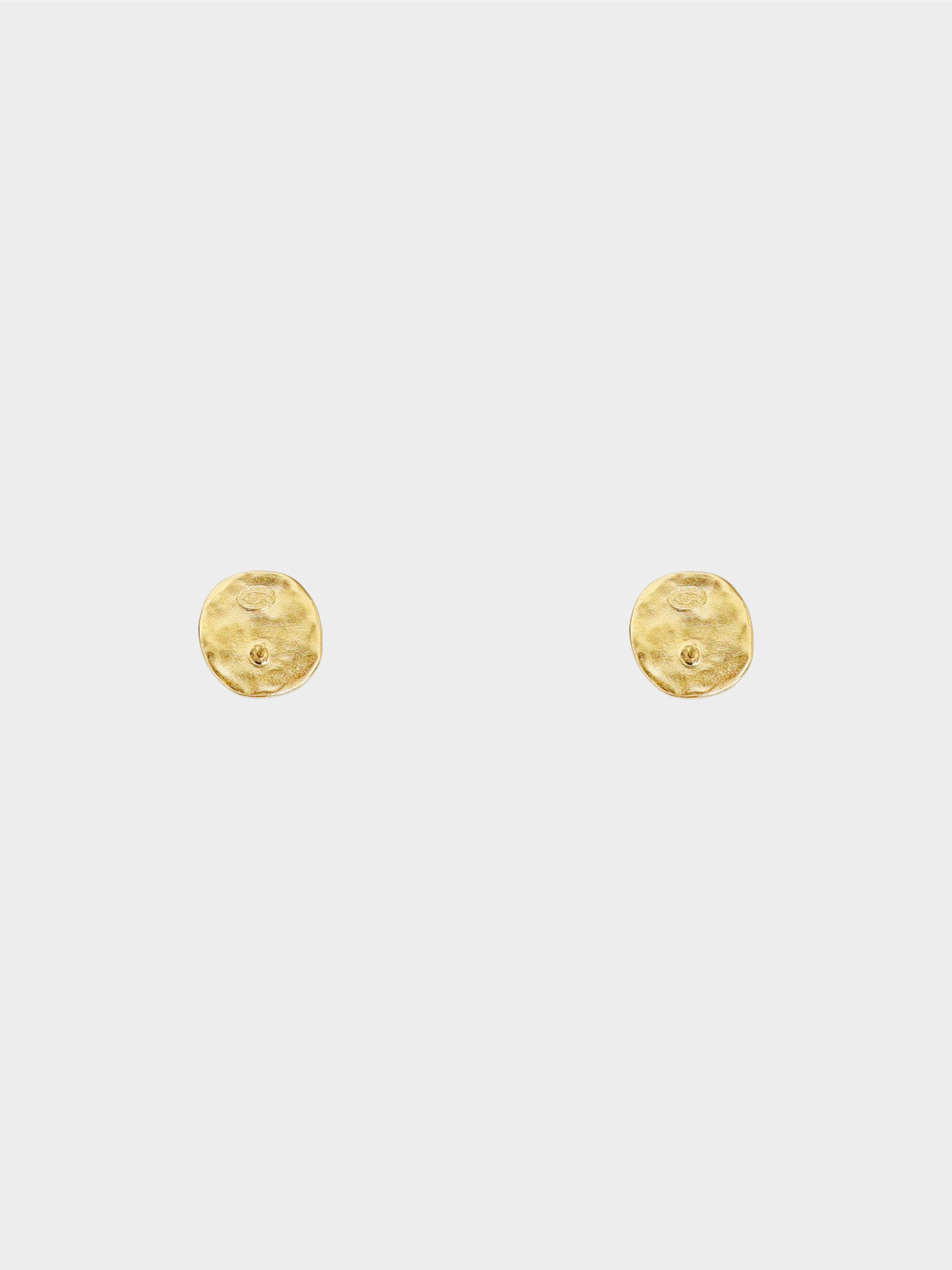 Chanel 2020s Gold CC Rhinestone Embellished Round Earrings
