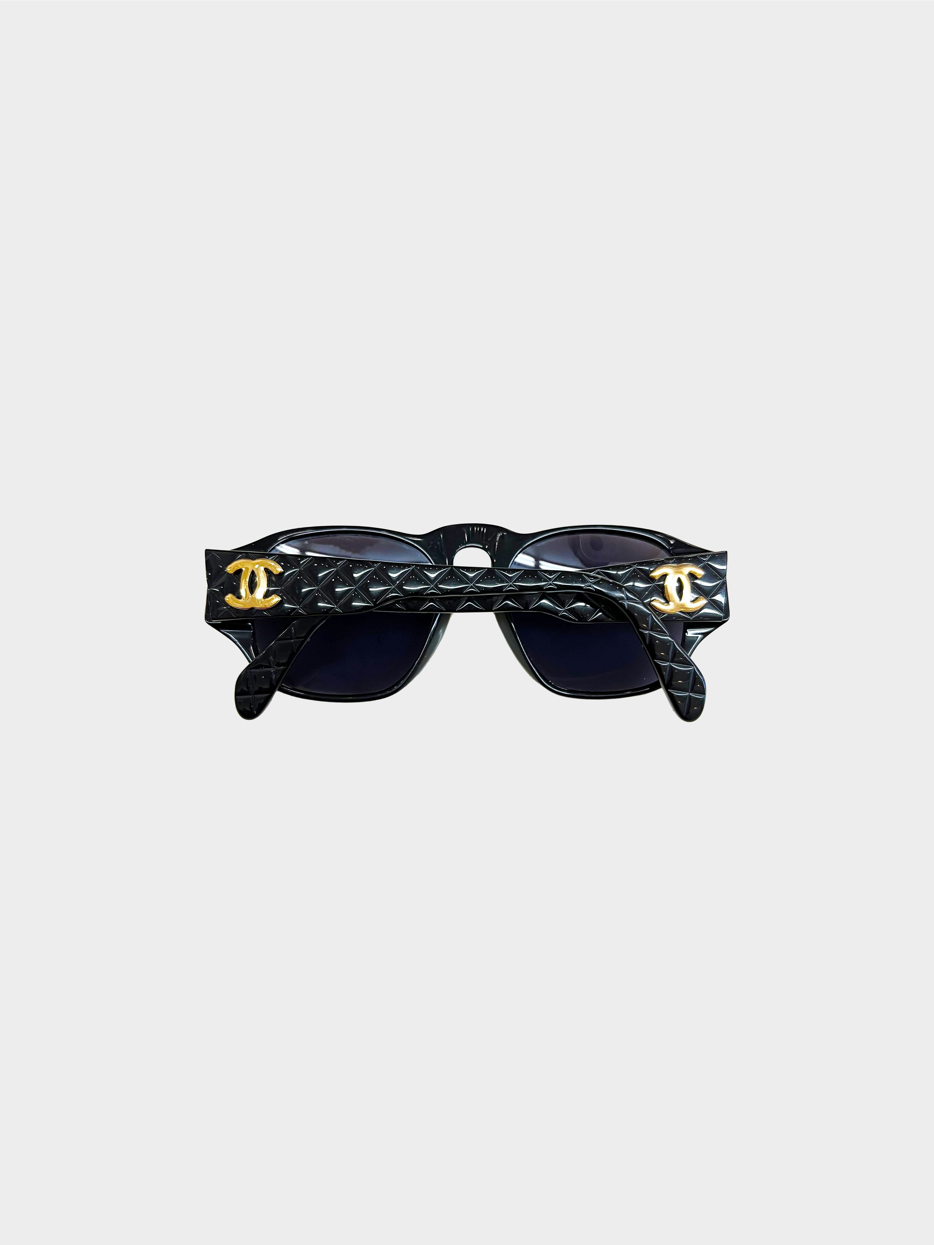 Chanel 1990s Black Retro Sunglasses · INTO