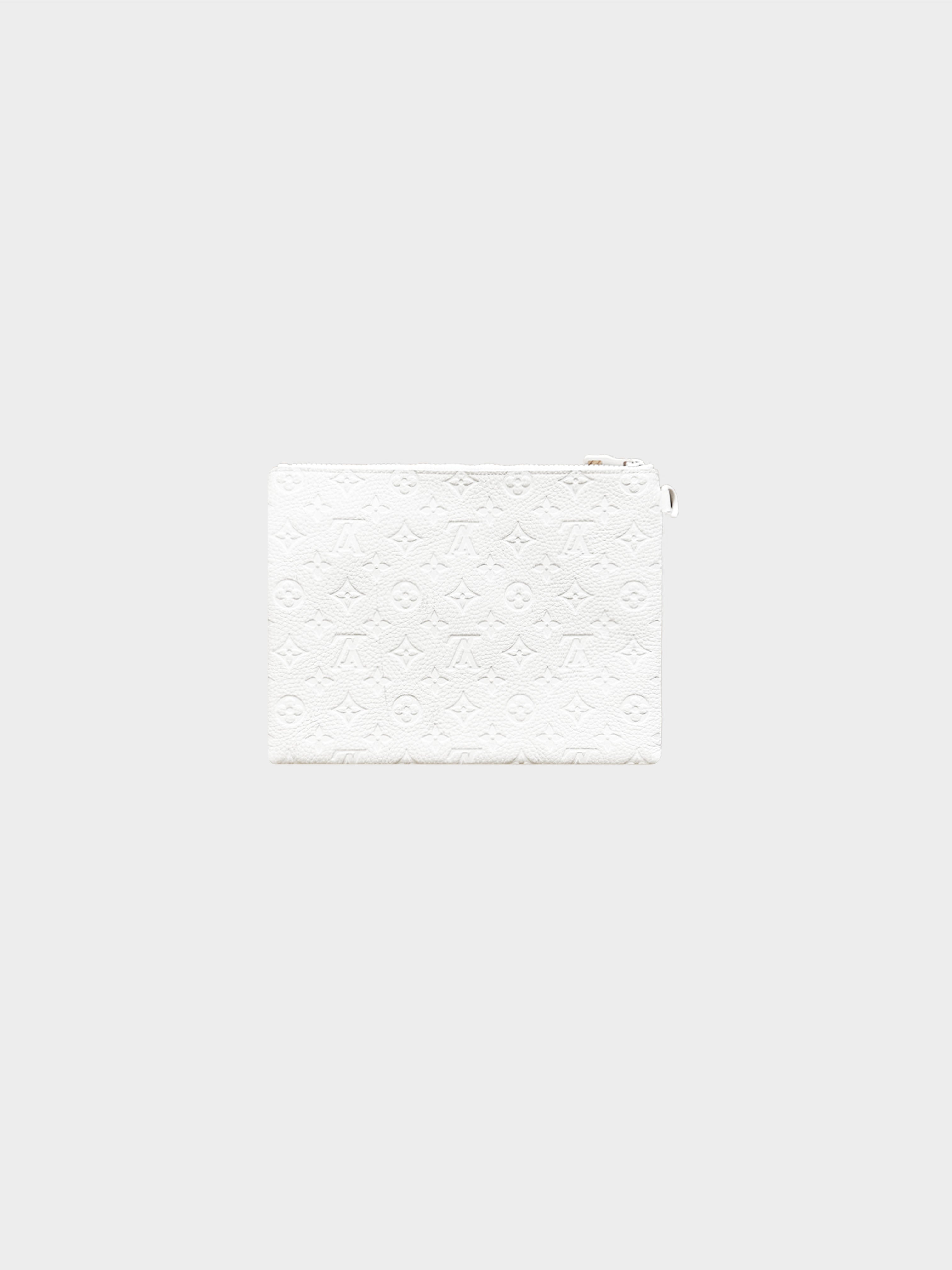 Louis Vuitton FW 2019 White Sample Monogram Leather Pochette