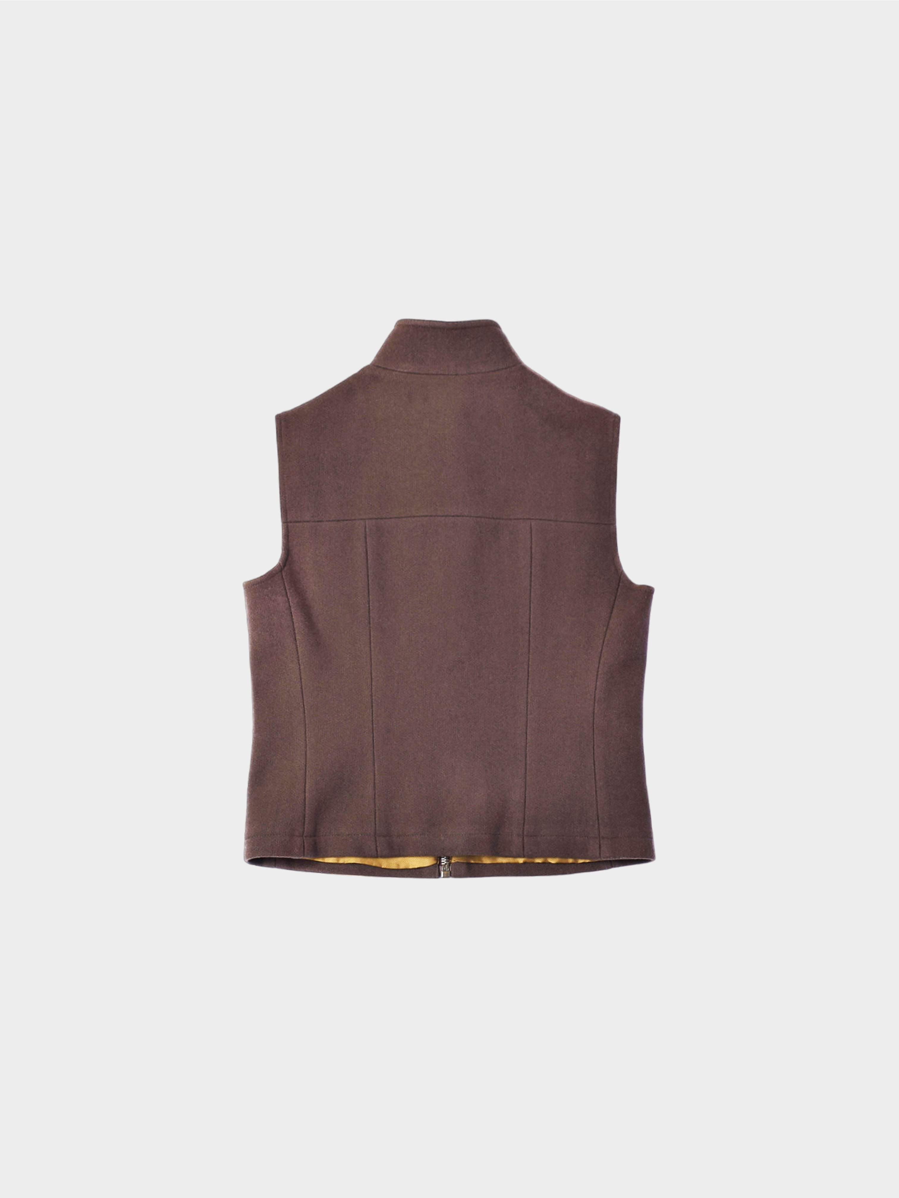 Miu Miu FW 1999 Brown Zip Vest