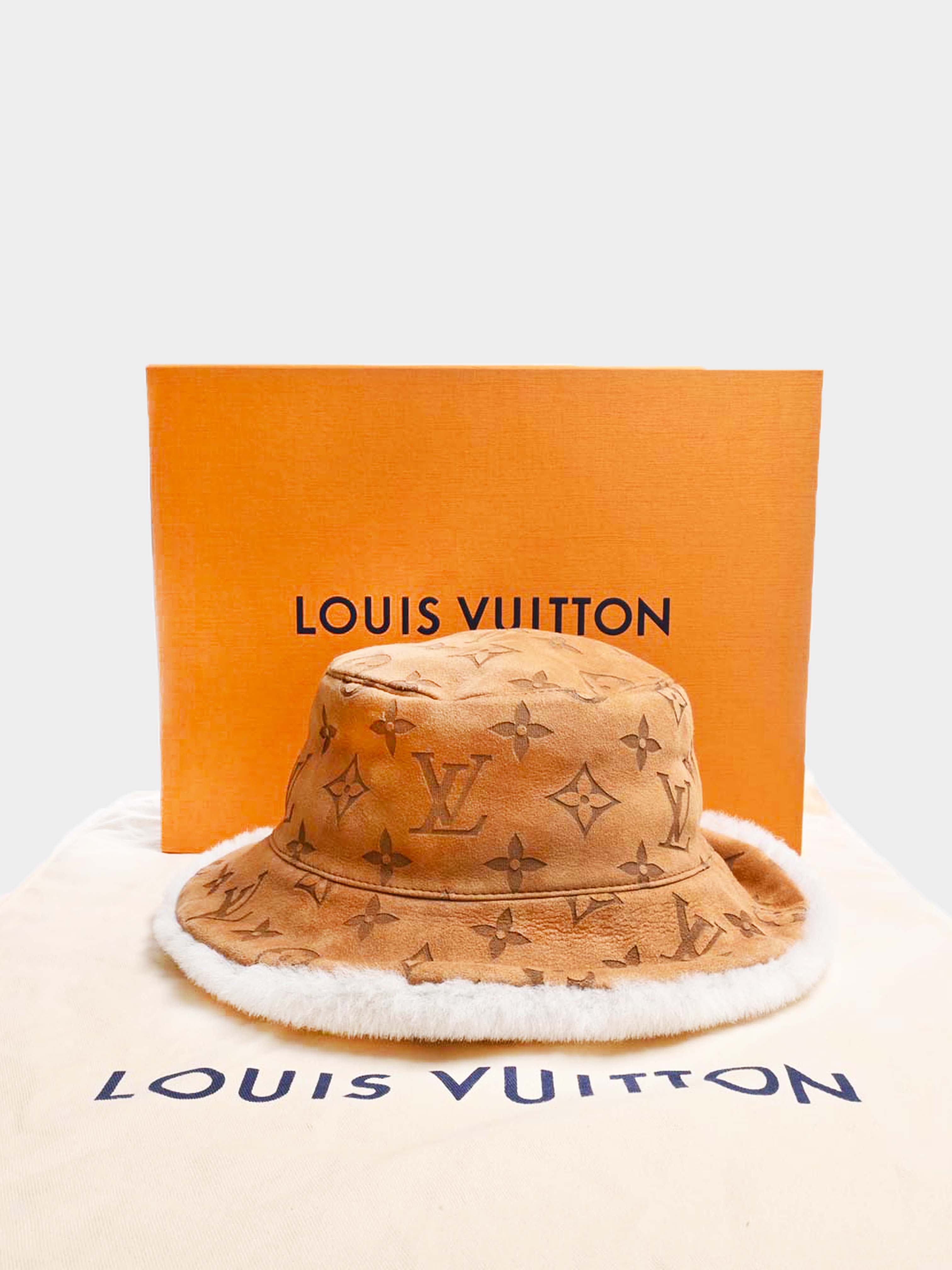 Louis Vuitton 2020 Monogram Shearling-lined Hat