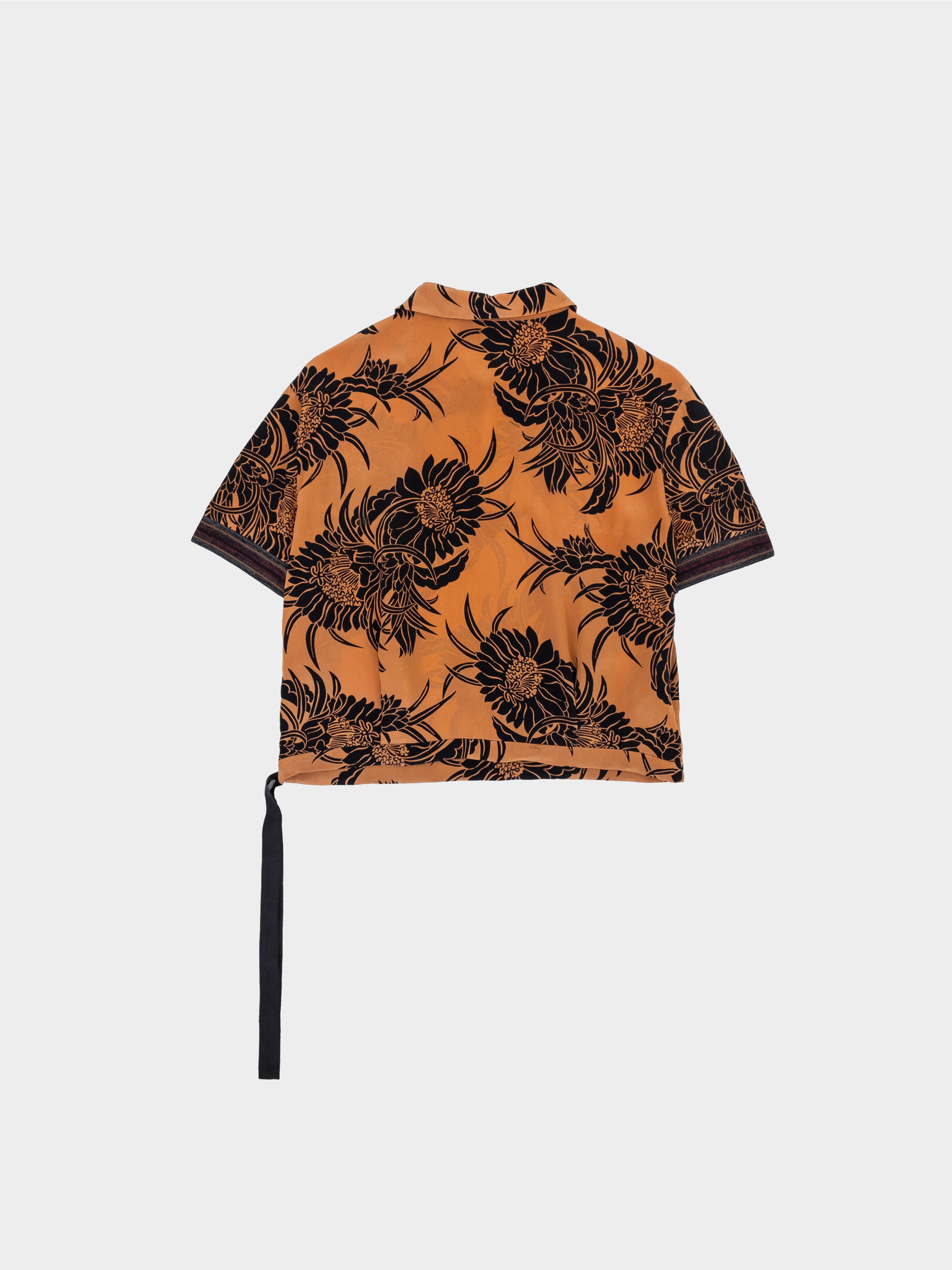 Prada SS 2013 Cropped Tropical Floral Shirt