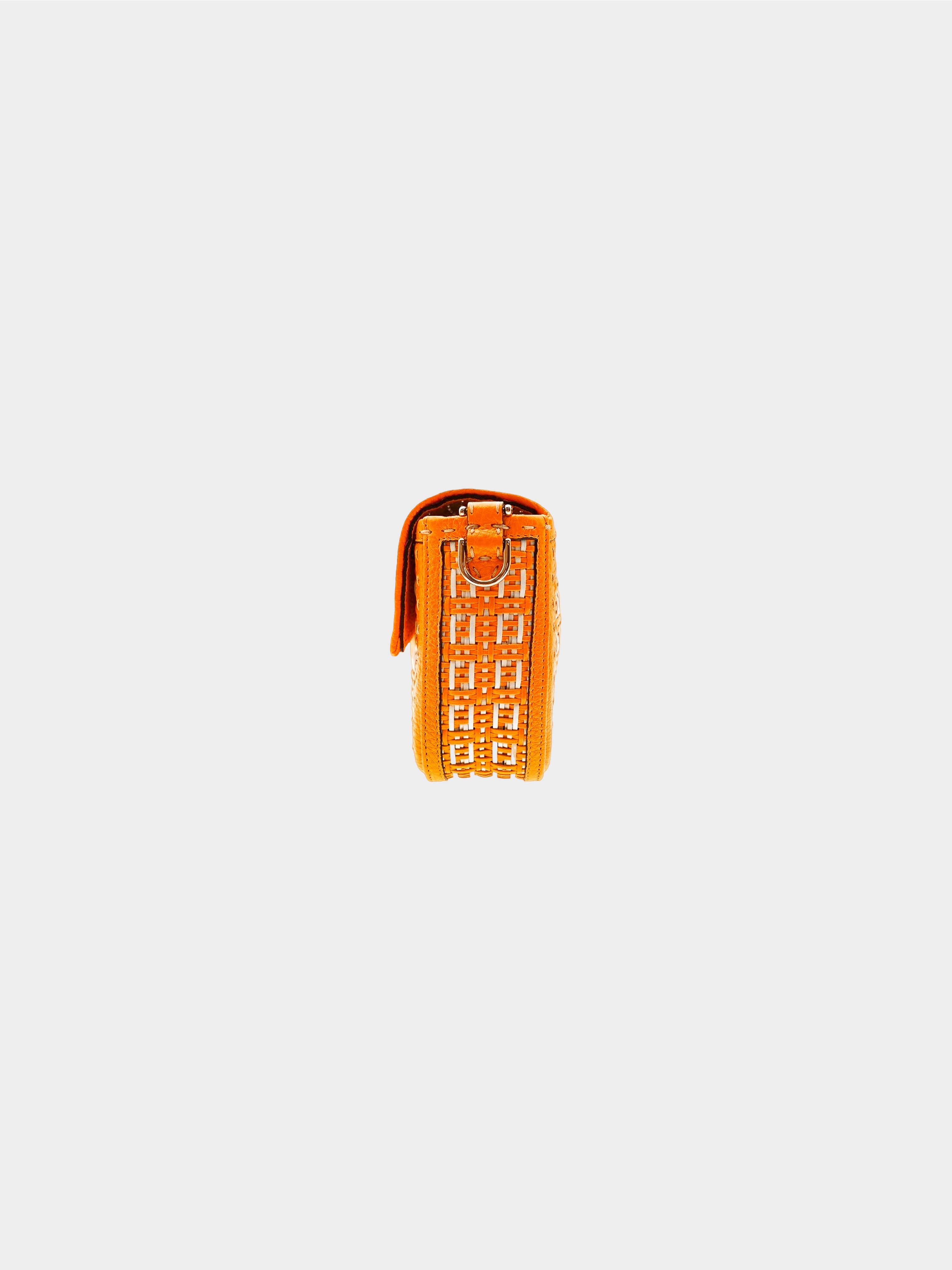 Fendi SS 2021 Orange Woven Baguette