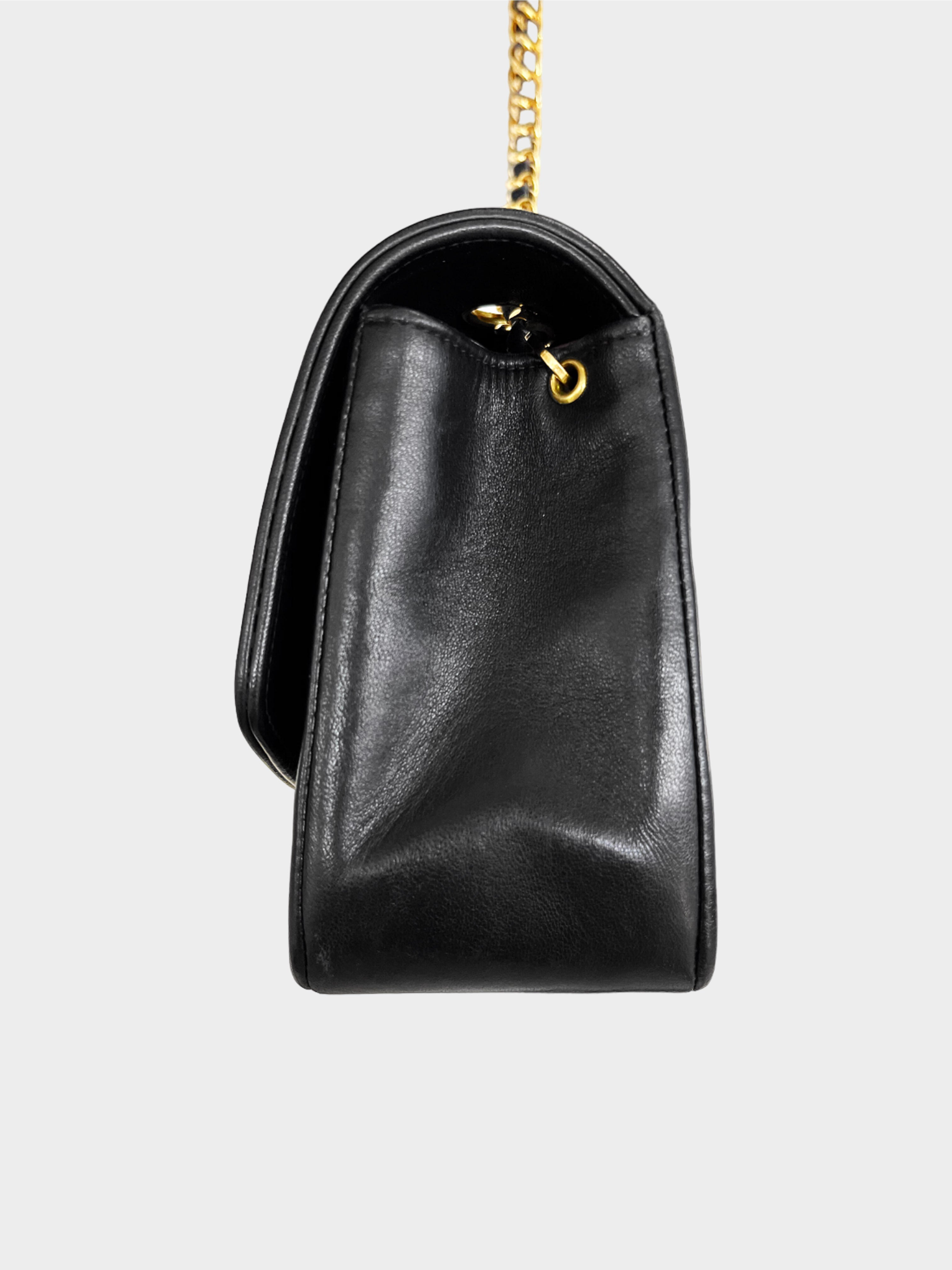 Chanel 1996 Black Lambskin Small Diana Flap Bag
