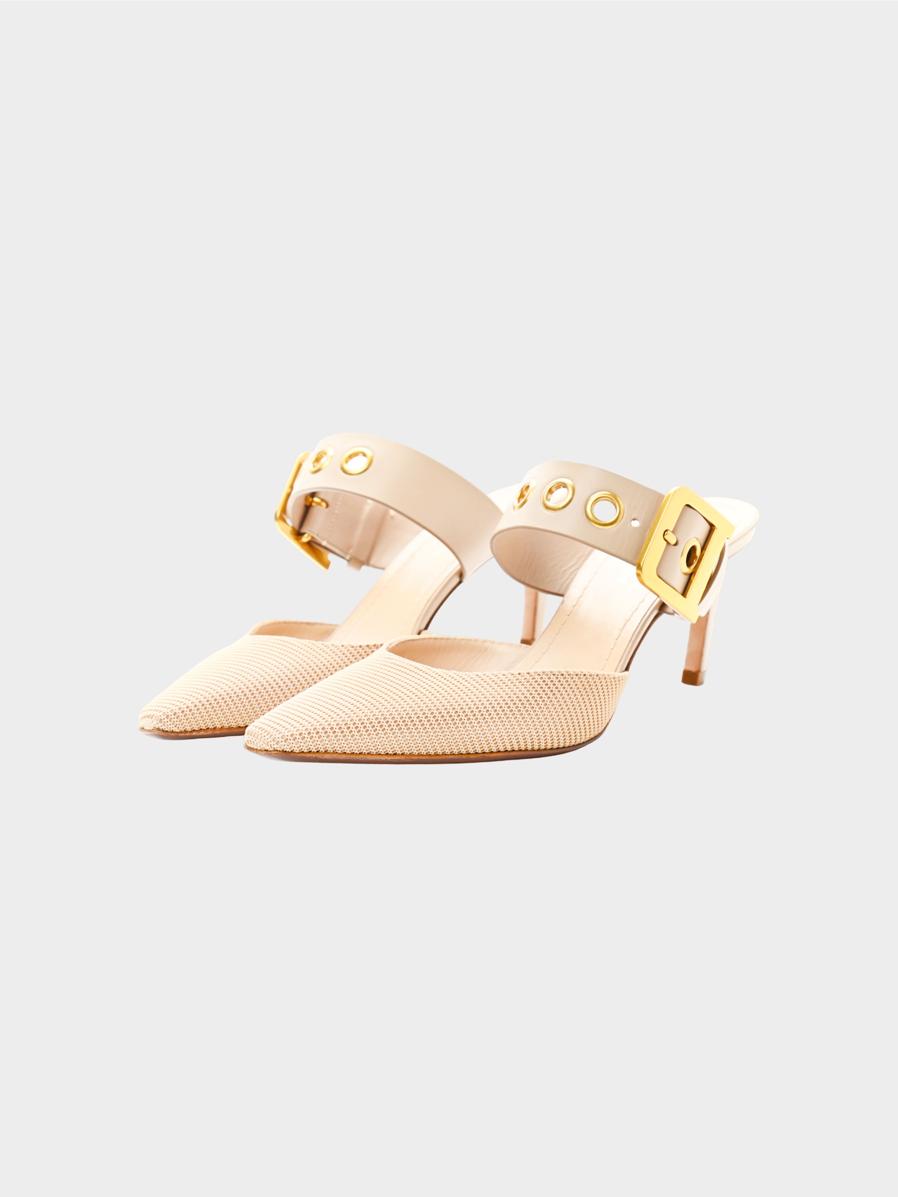 Christian Dior 2020 Beige D Dior Heeled Mules INTO