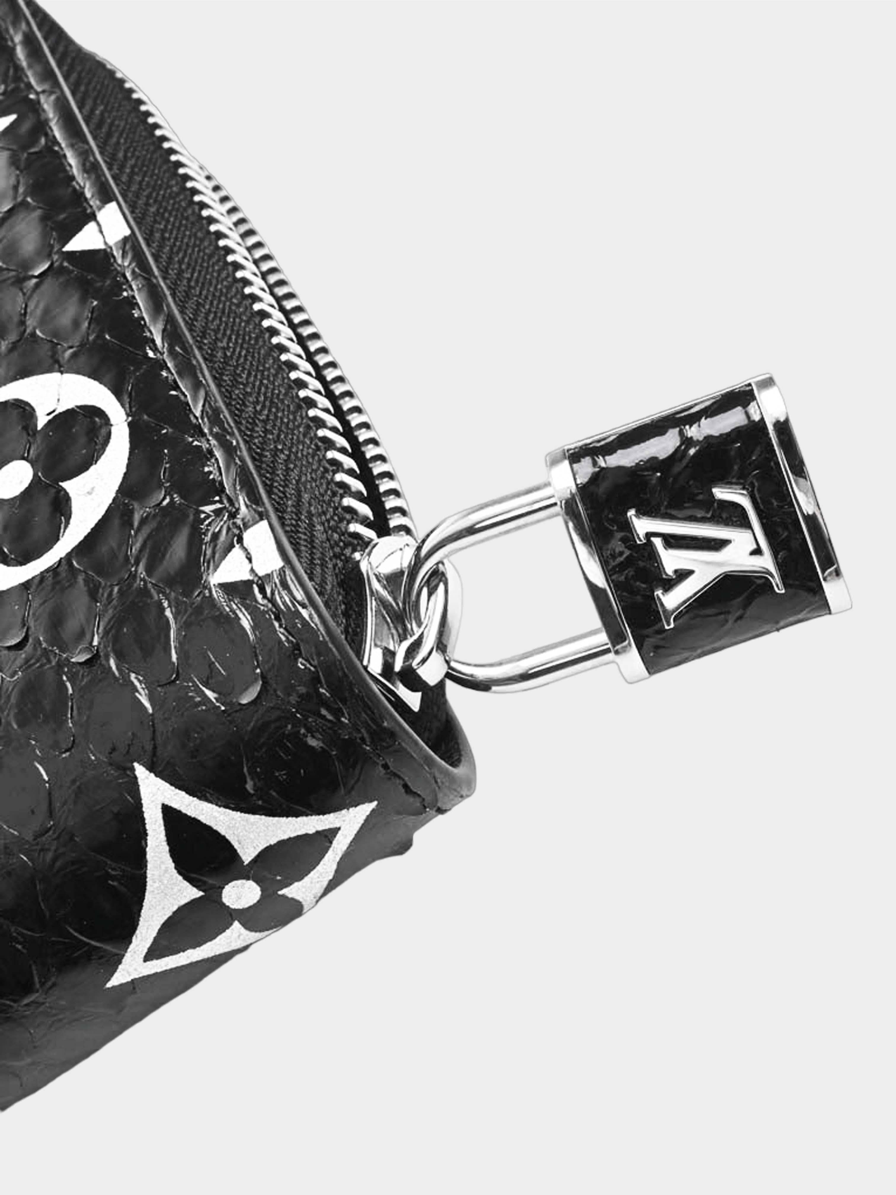 Louis Vuitton 2020s Black Python Monogram Zippy Wallet