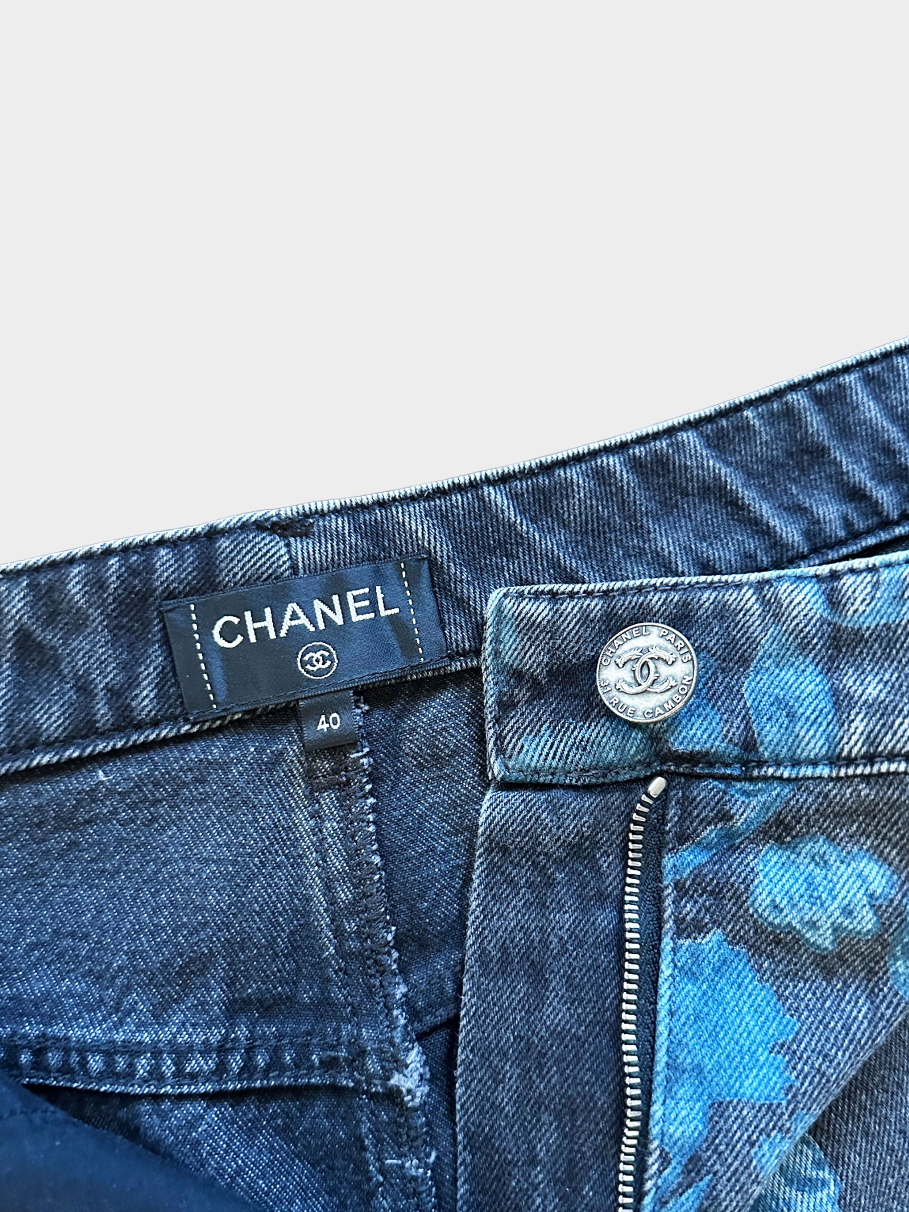 Chanel Pre-Fall 2021 Floral Denim Pants