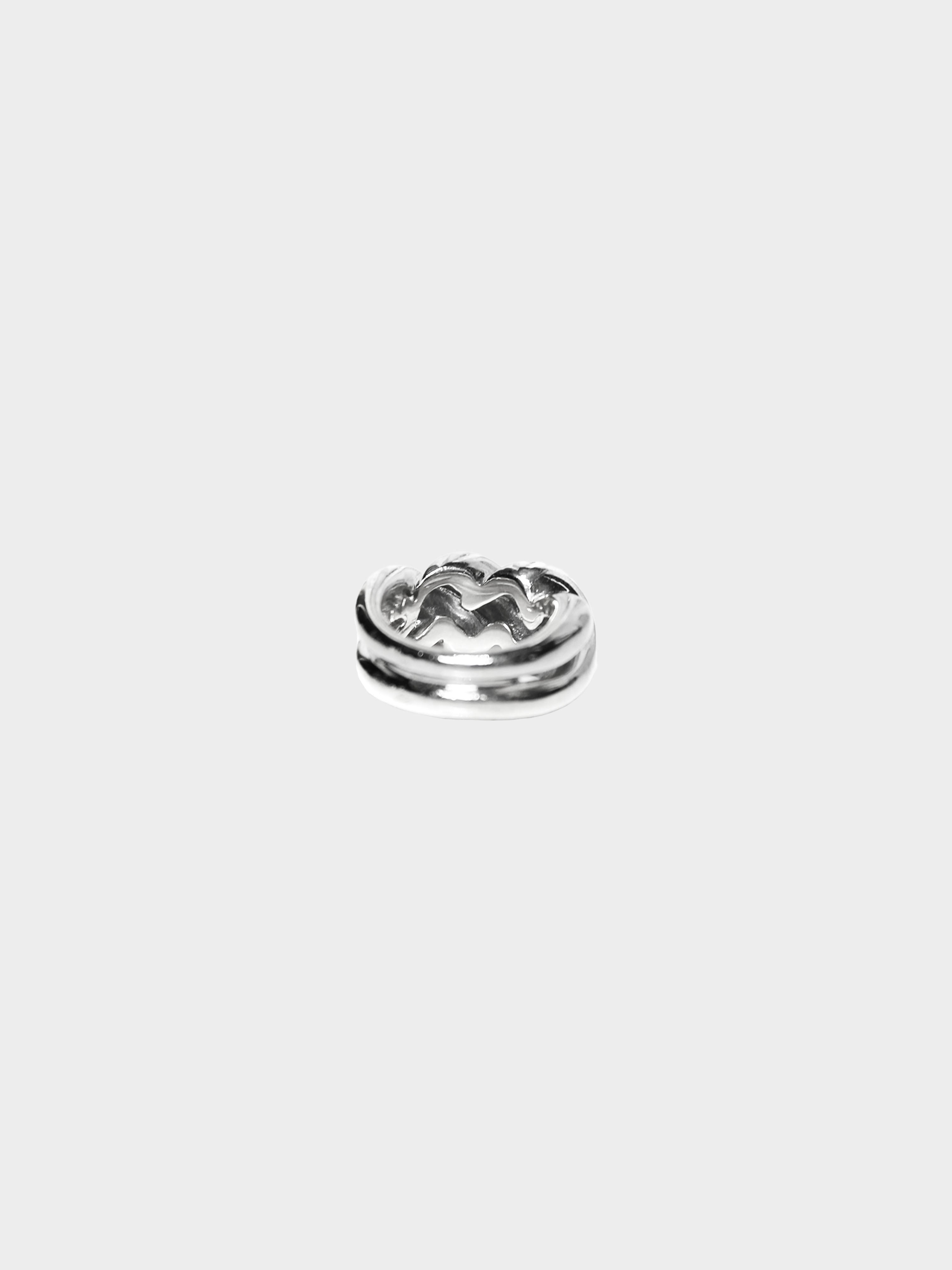 Hermès 1990s Sterling Silver Twist Ring