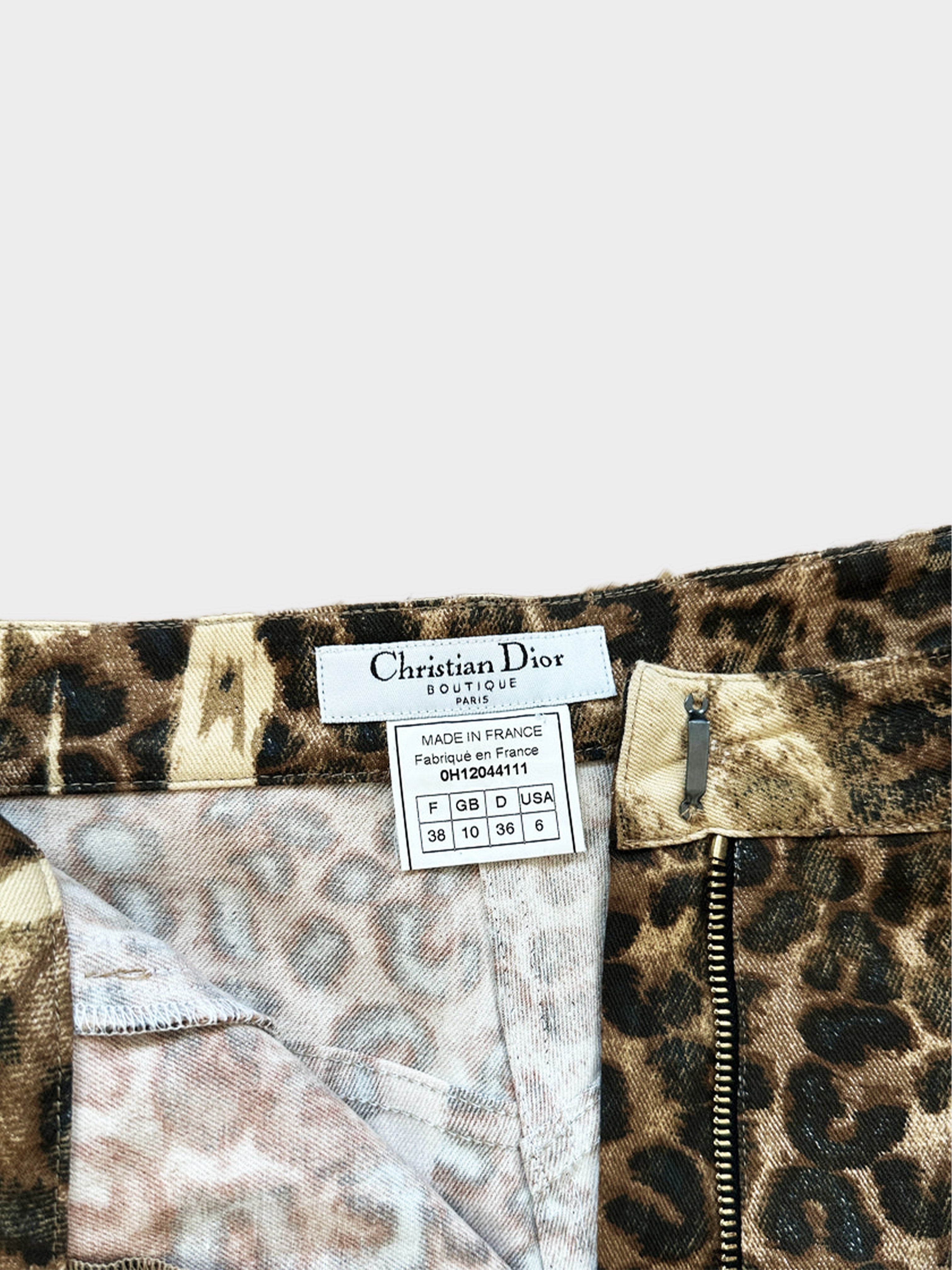 Christian Dior FW 2000 Leopard Denim Pants