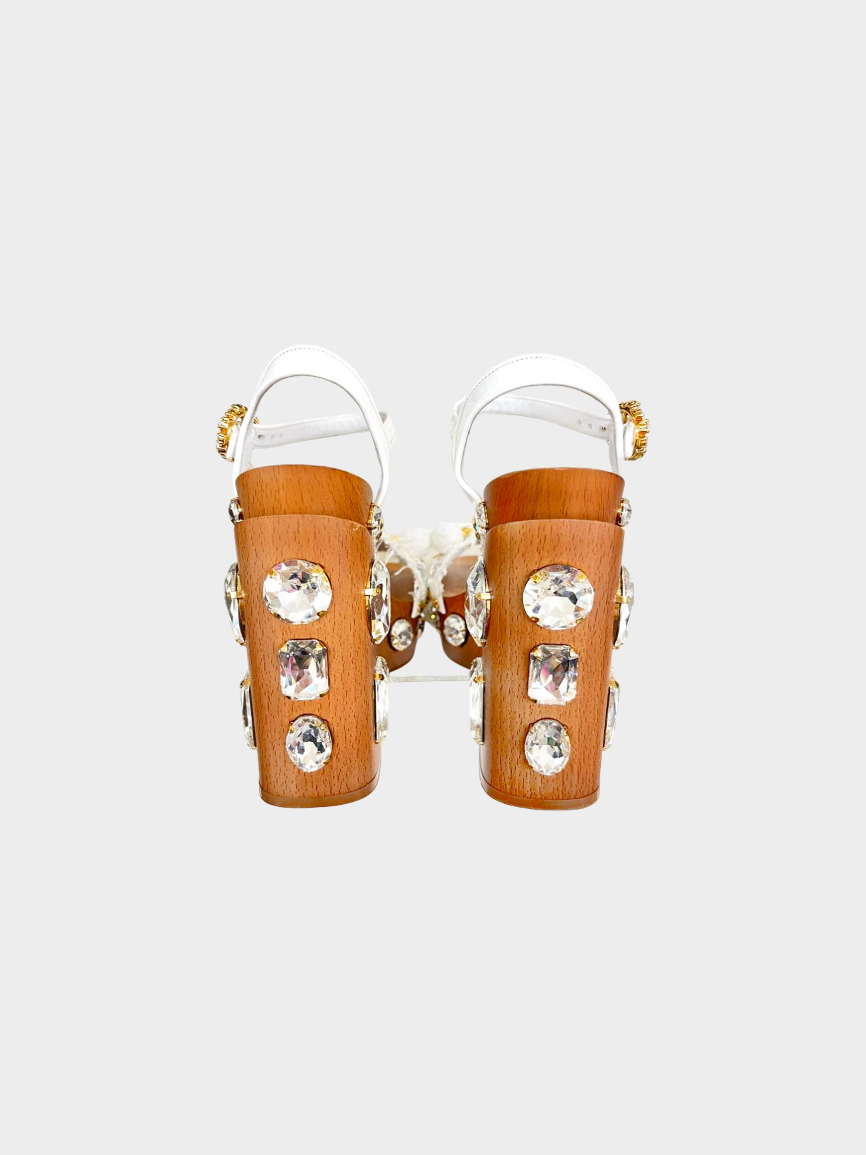 Dolce and Gabbana 2018 Crystal Platform Sandals