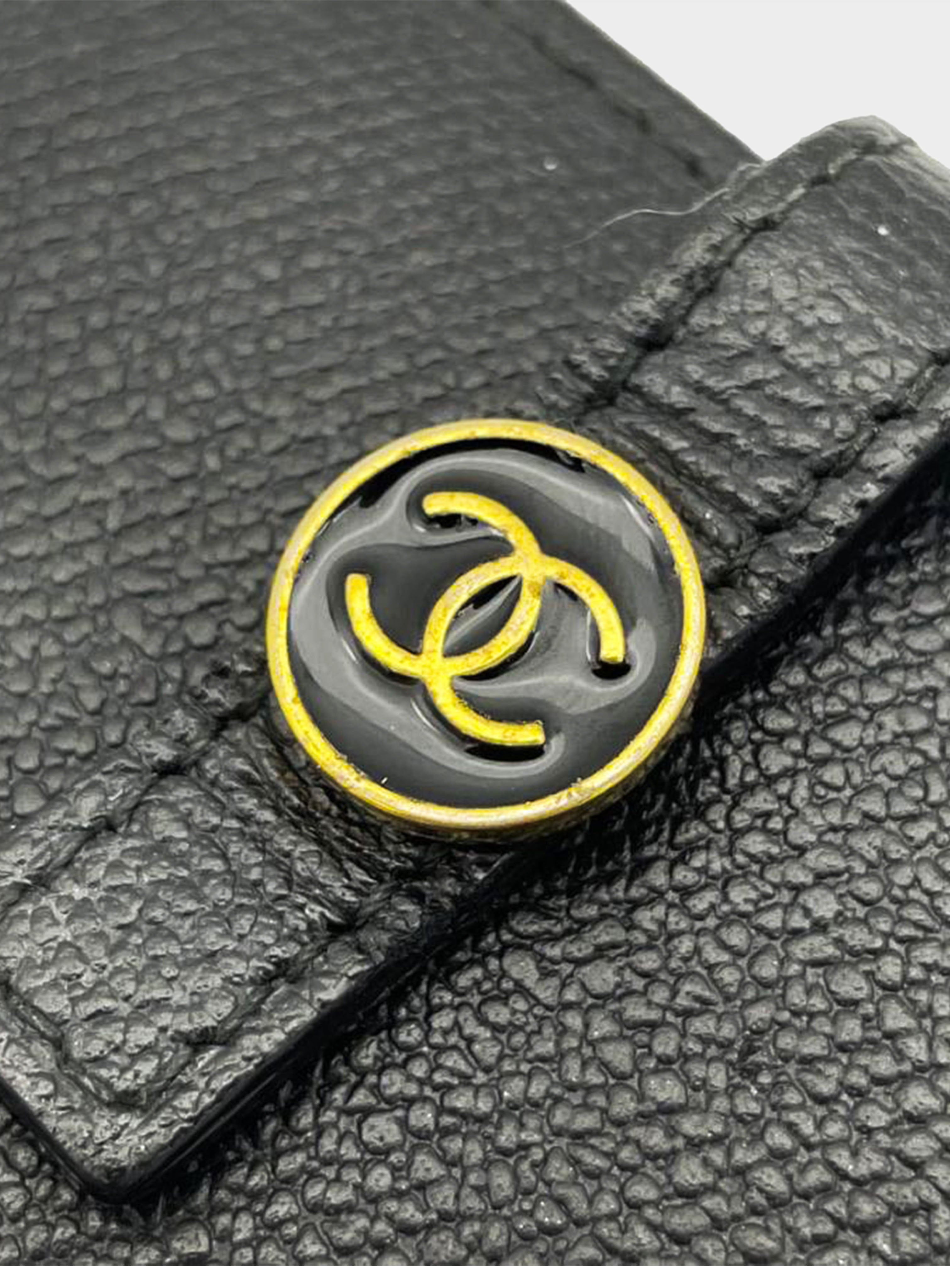 Chanel 2006-2008 Black Caviar Bi-fold Wallet · INTO