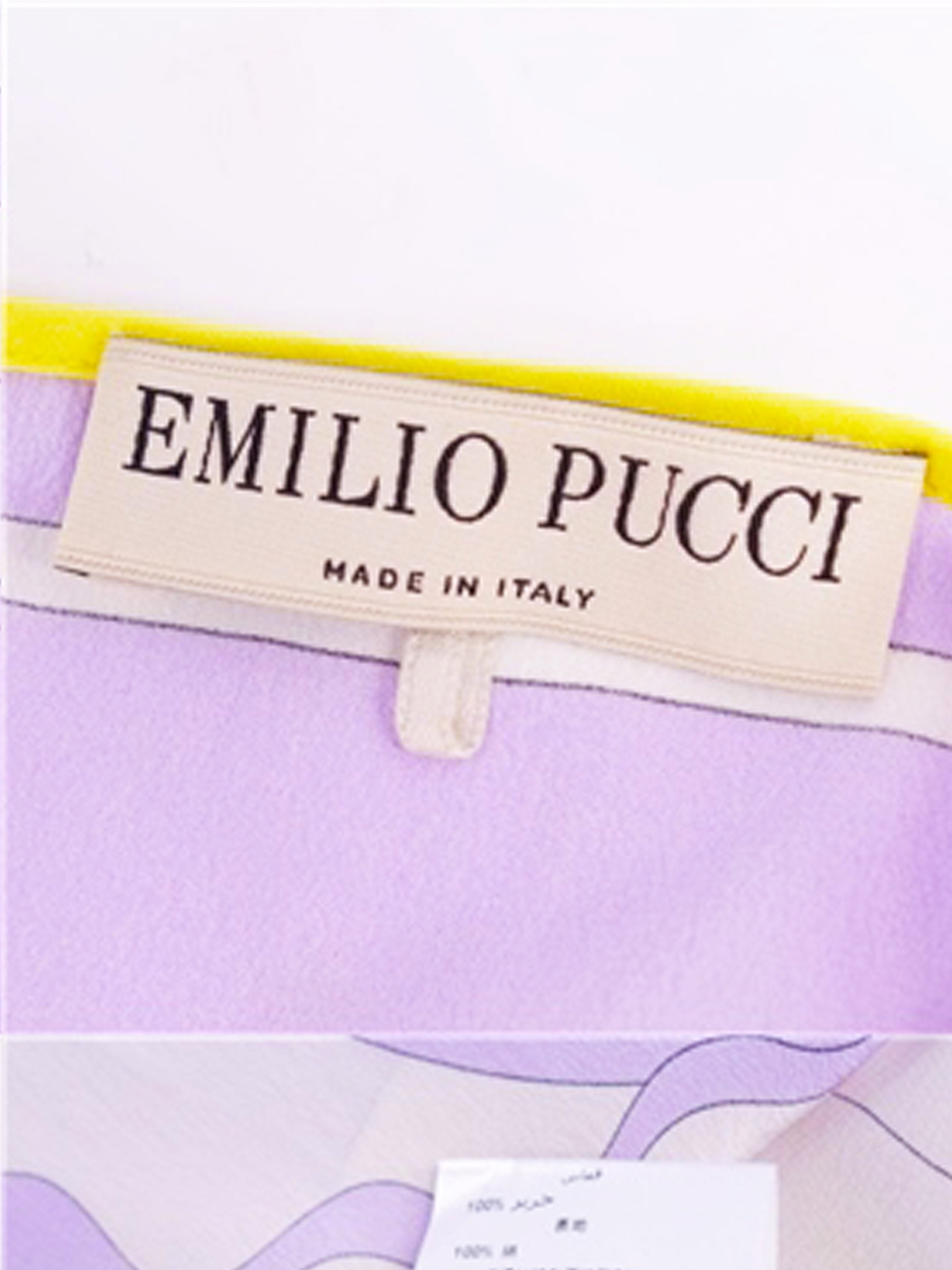 Emilio Pucci 2010s Silk Lavender and White Tank