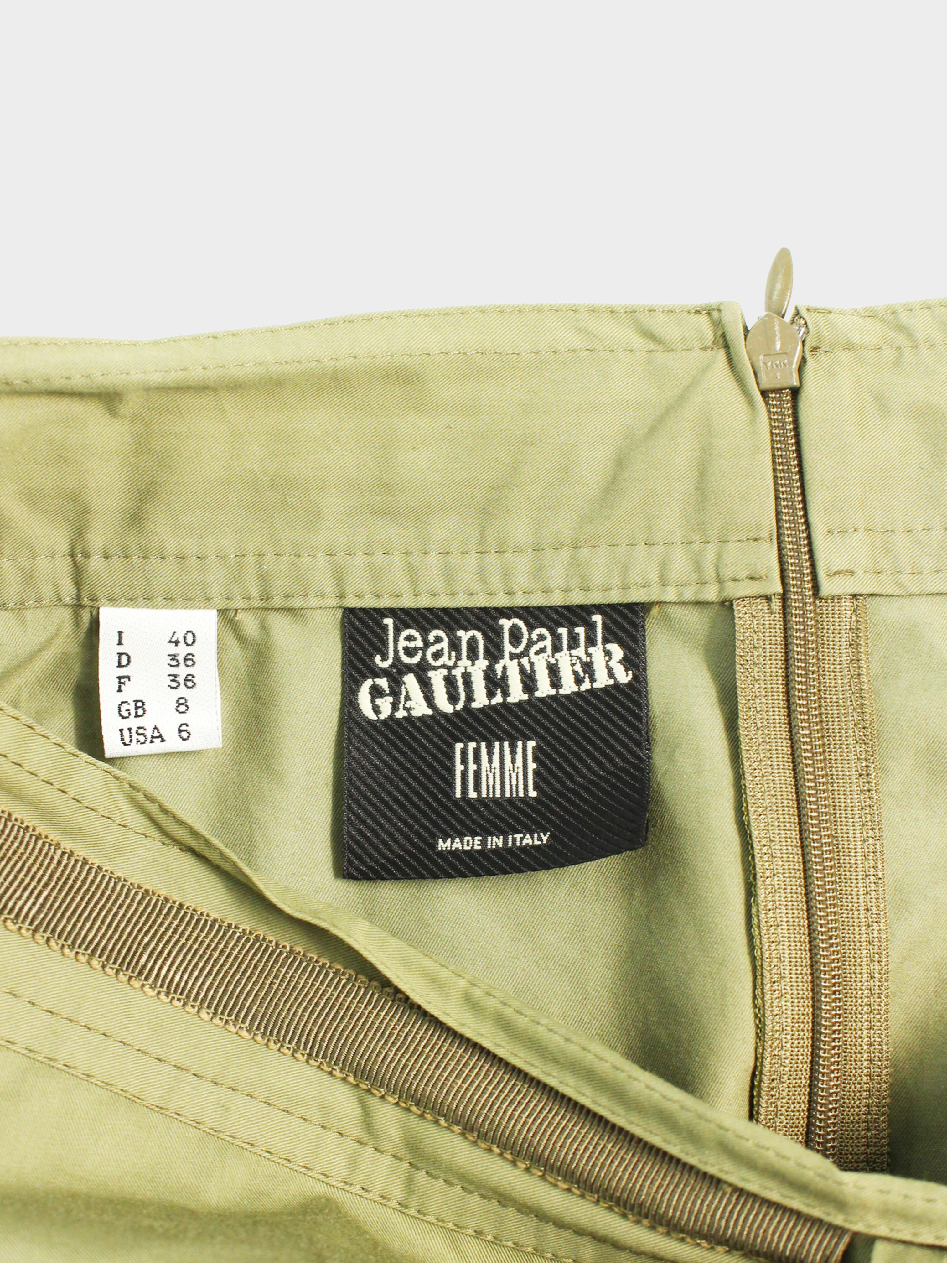 Jean Paul Gaultier 1990s Green Pencil Skirt