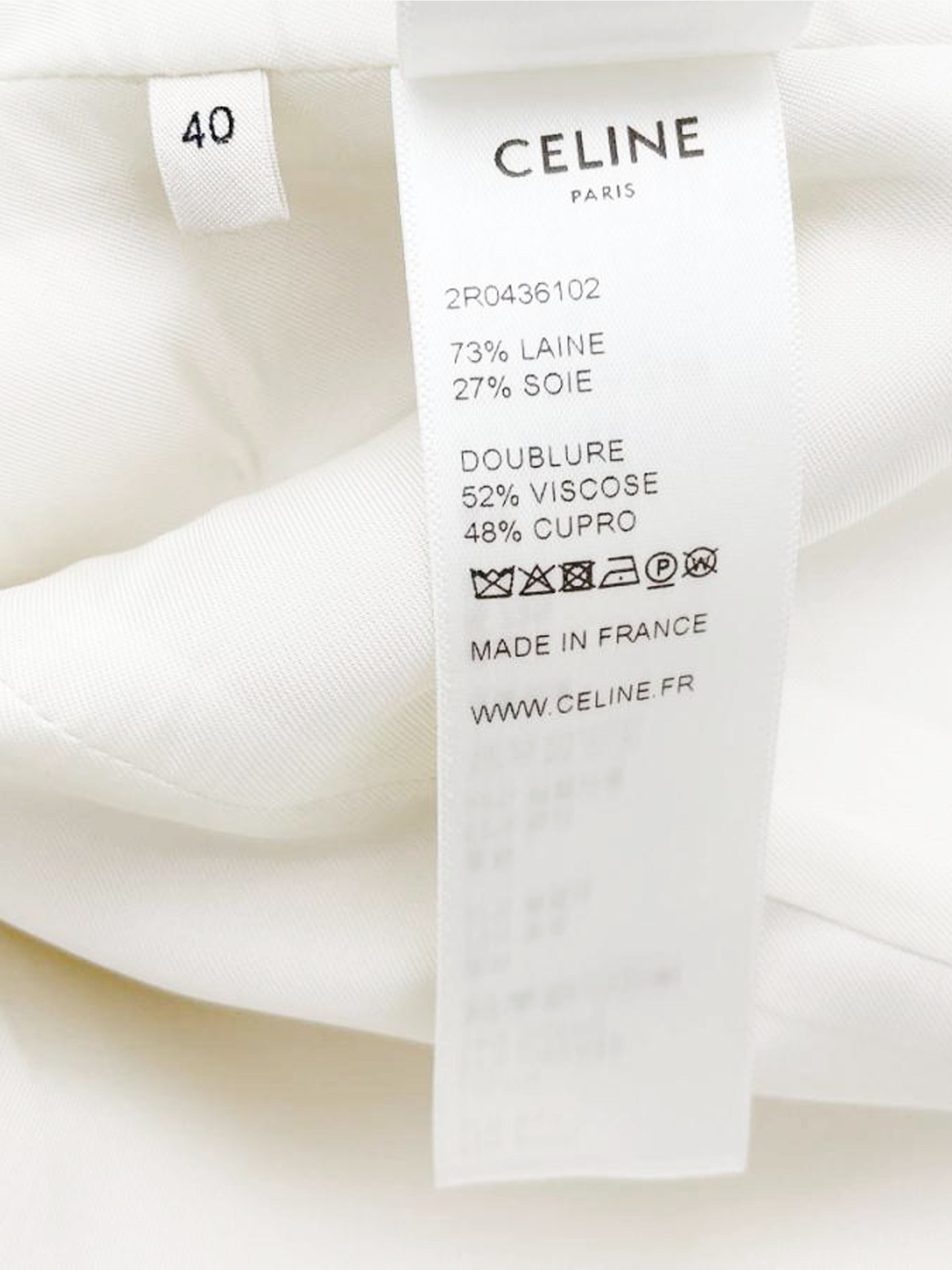 Celine 2020s Ivory Wool and Silk A-line Dress