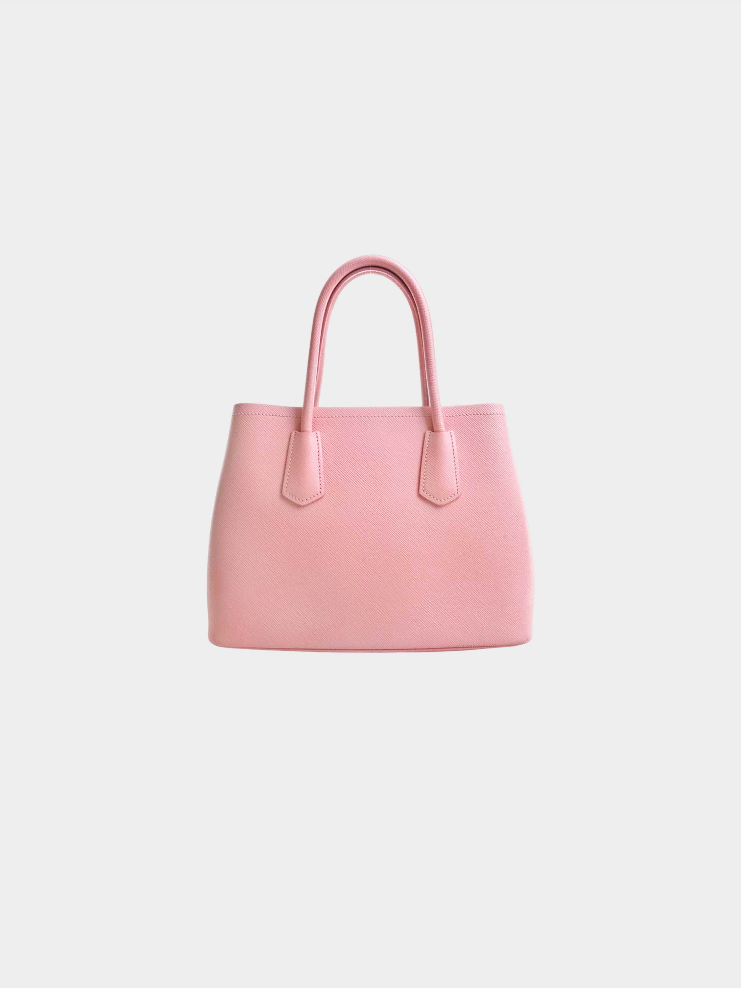 Prada 2018 Light Pink Saffiano Cuir 2-Way Handbag