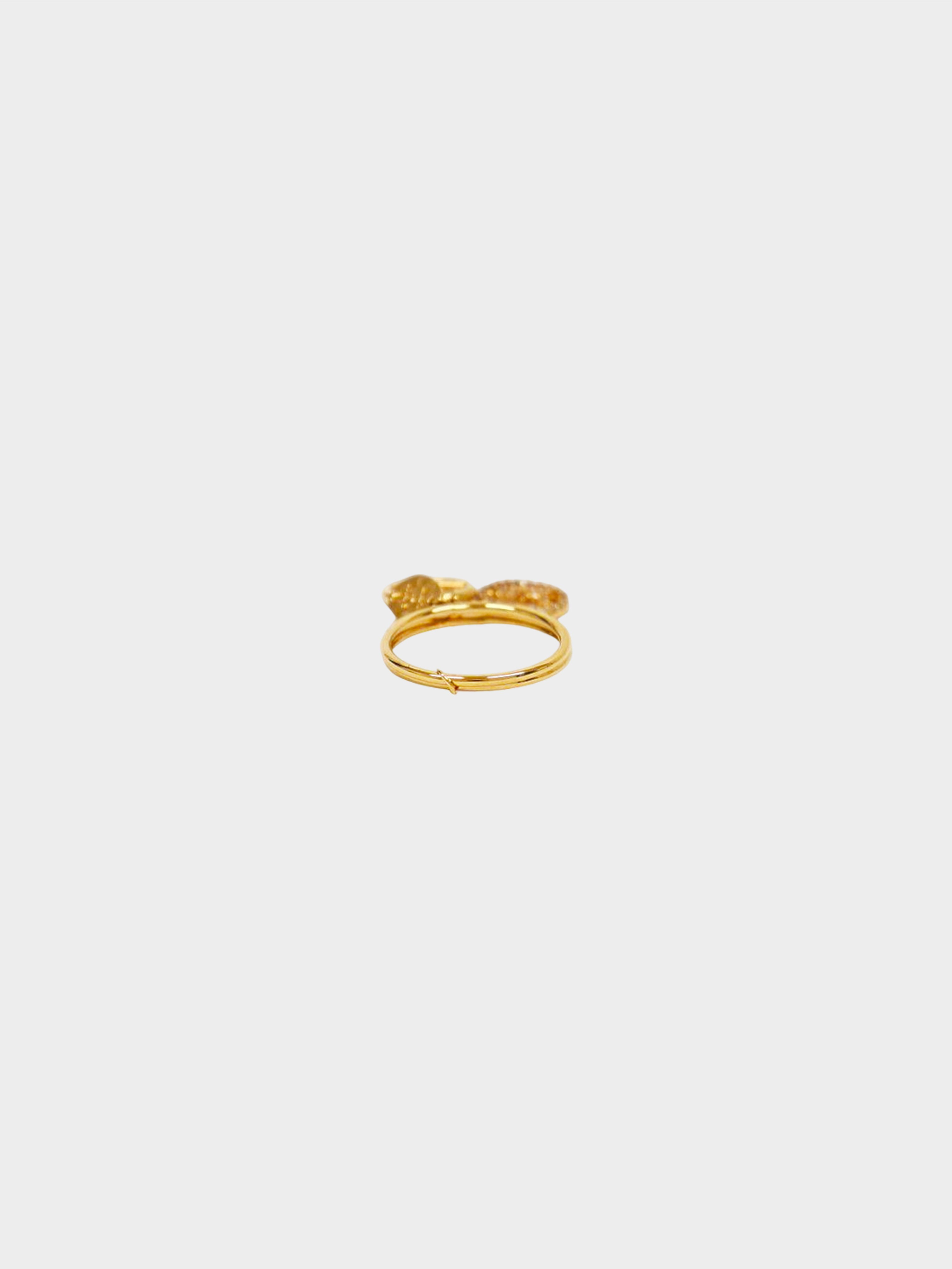 Fendi 2020s Gold F is Fendi Double Charm Ring