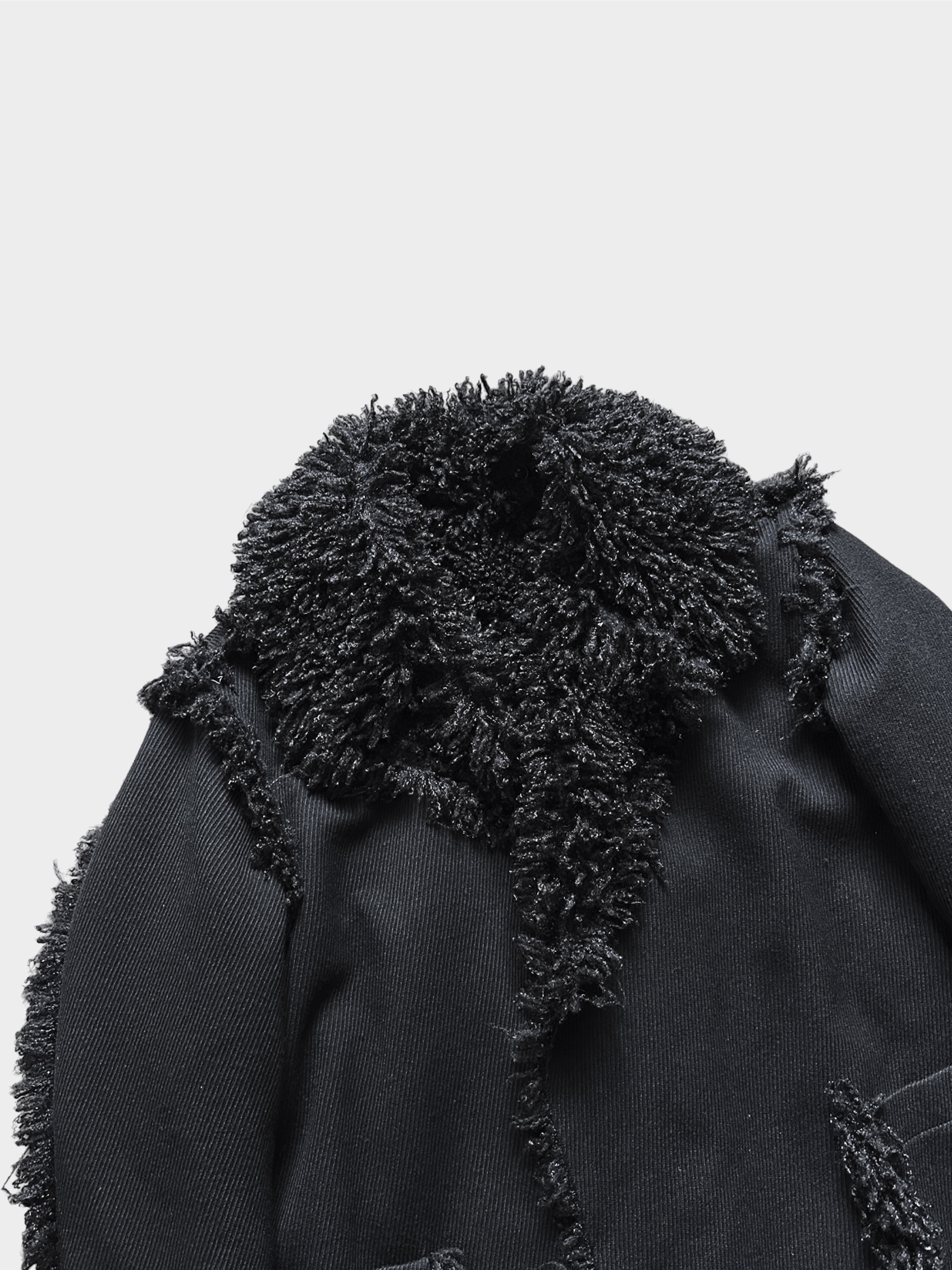 Yohji Yamamoto FW 2013 Pour Homme Black Loop Fur Coat