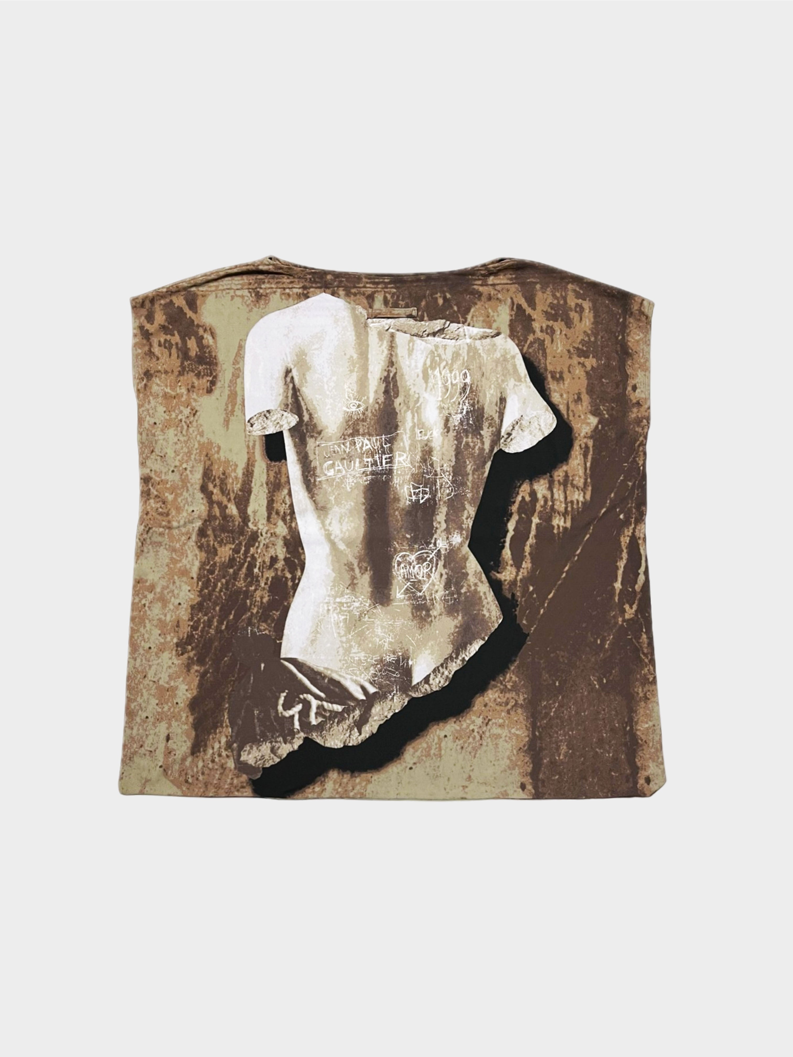 Jean Paul Gaultier SS 1999 Rare Venus de Milo Cutout Shirt
