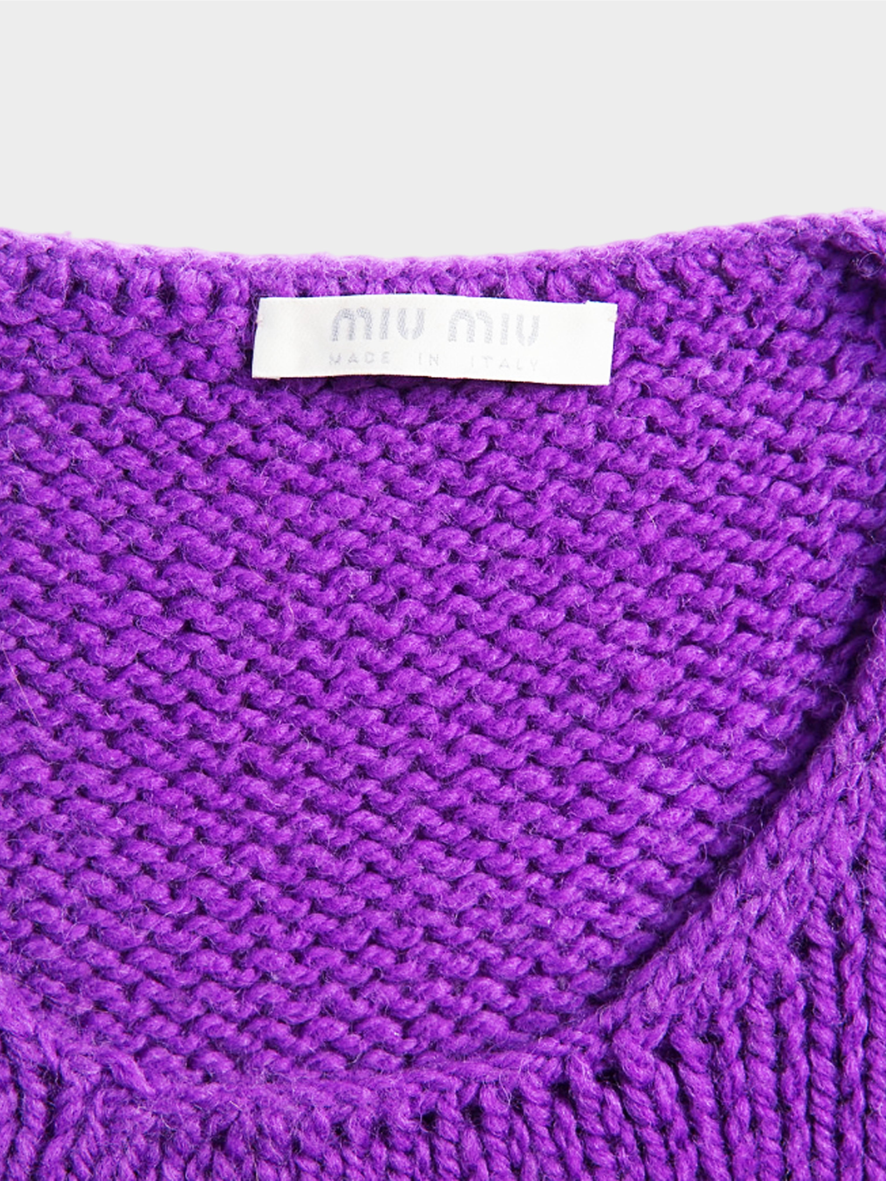 Miu Miu FW 1999 Purple Knit Sweater