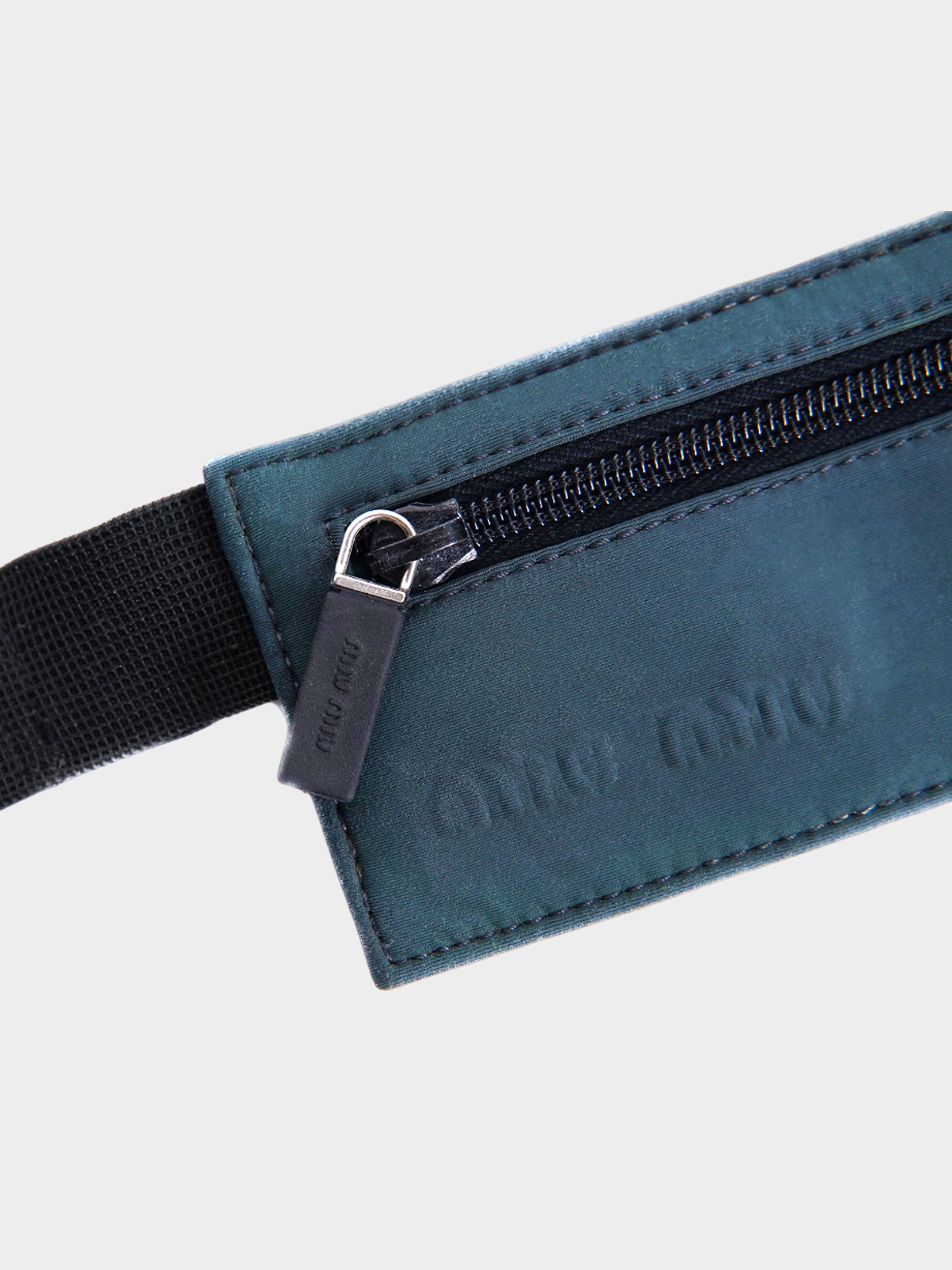 Miu Miu SS 1999 Blue Neoprene Belt Bag