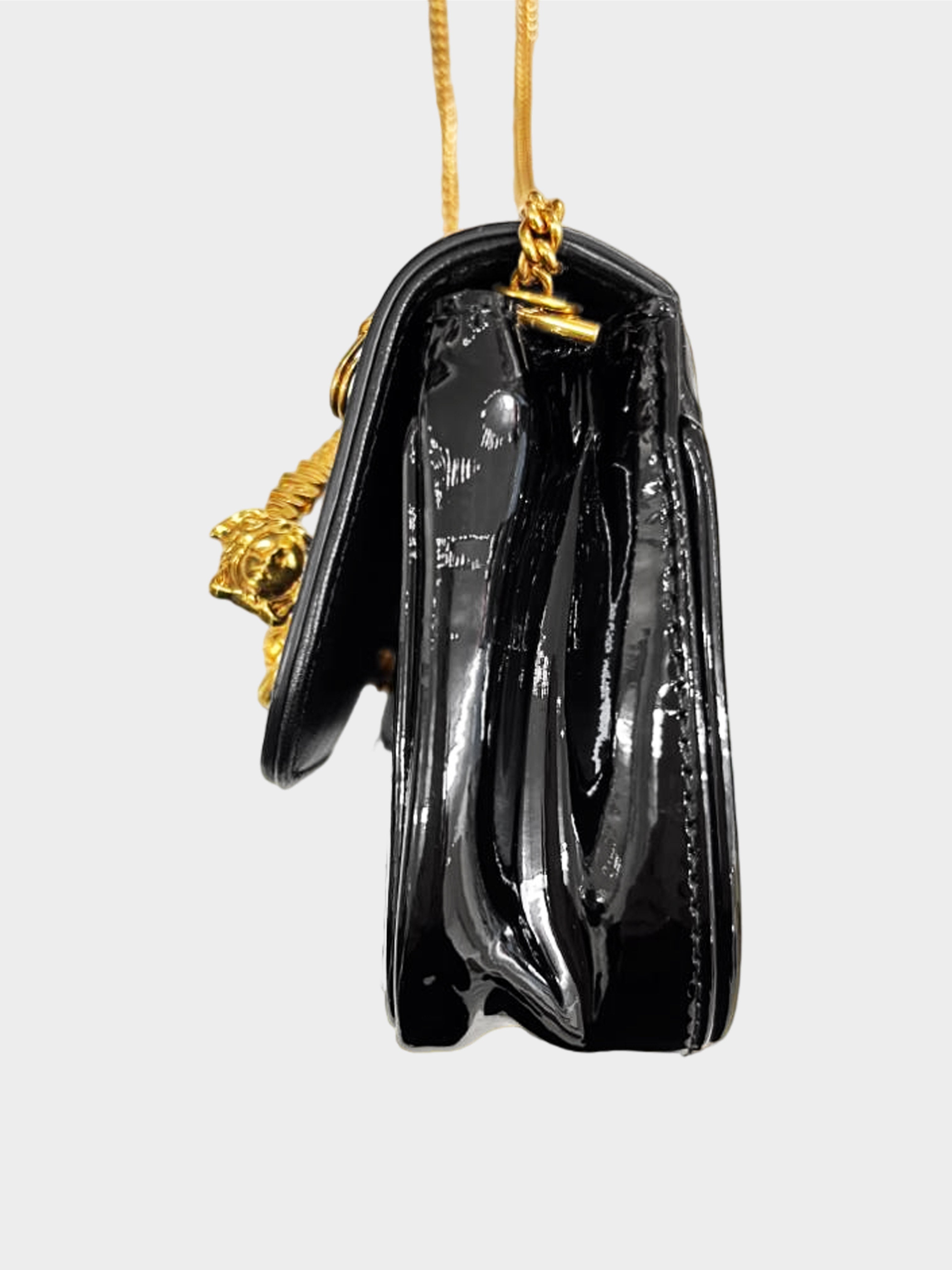 Versace 2019 Black Safety Pin Clutch