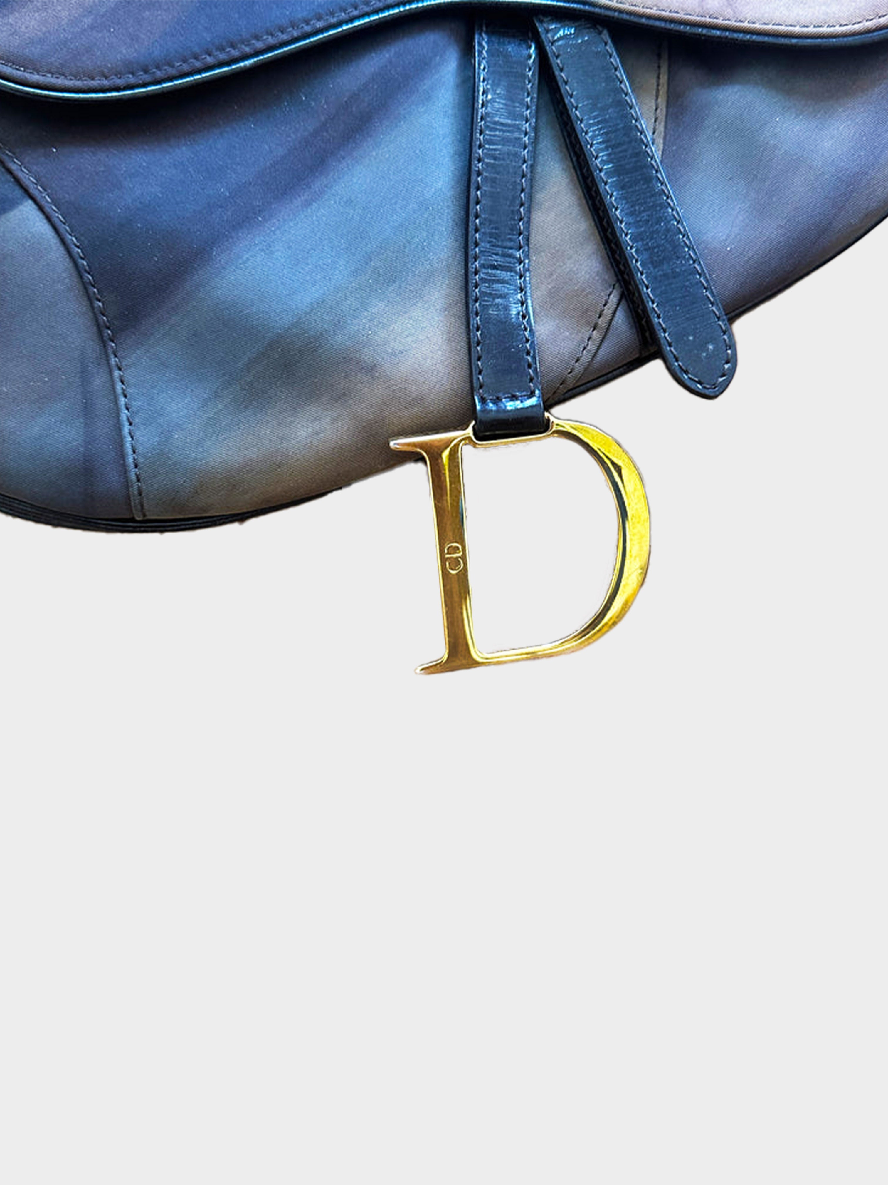 Christian Dior Early 2000s Dyed Nylon Saddle Bag