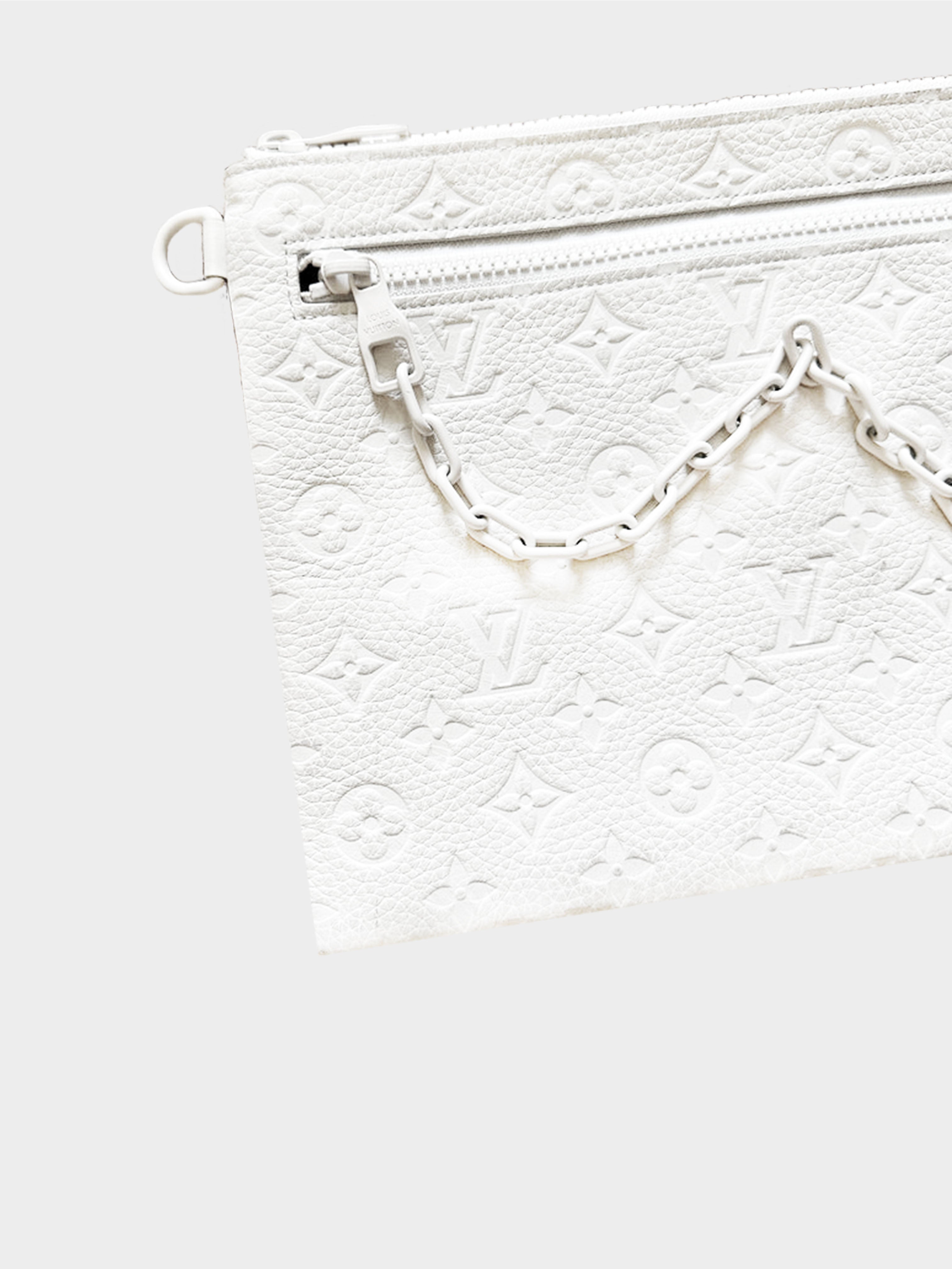 Louis Vuitton FW 2019 White Sample Monogram Leather Pochette