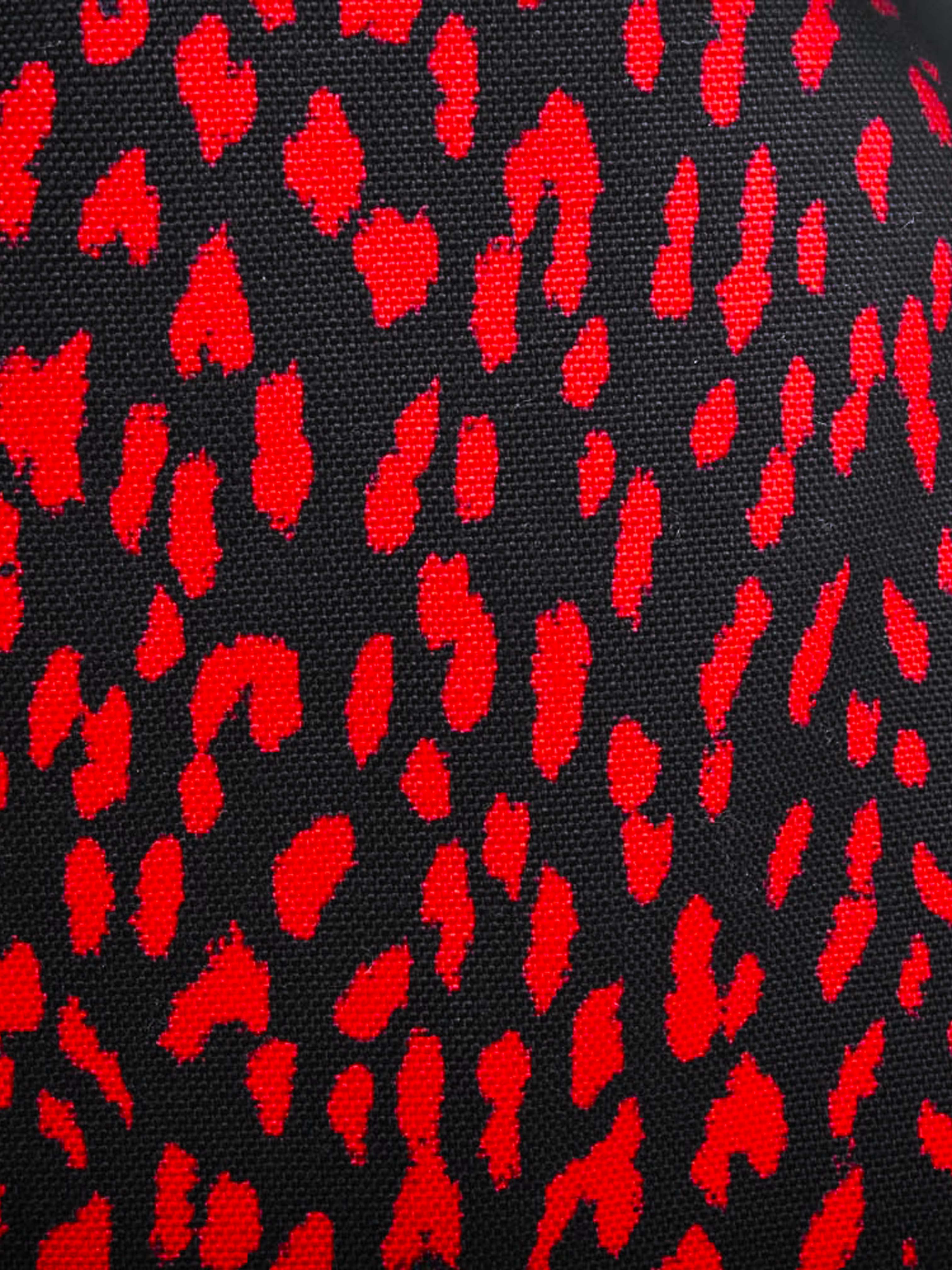 Saint Laurent 2020s Red Leopard Canvas Backpack