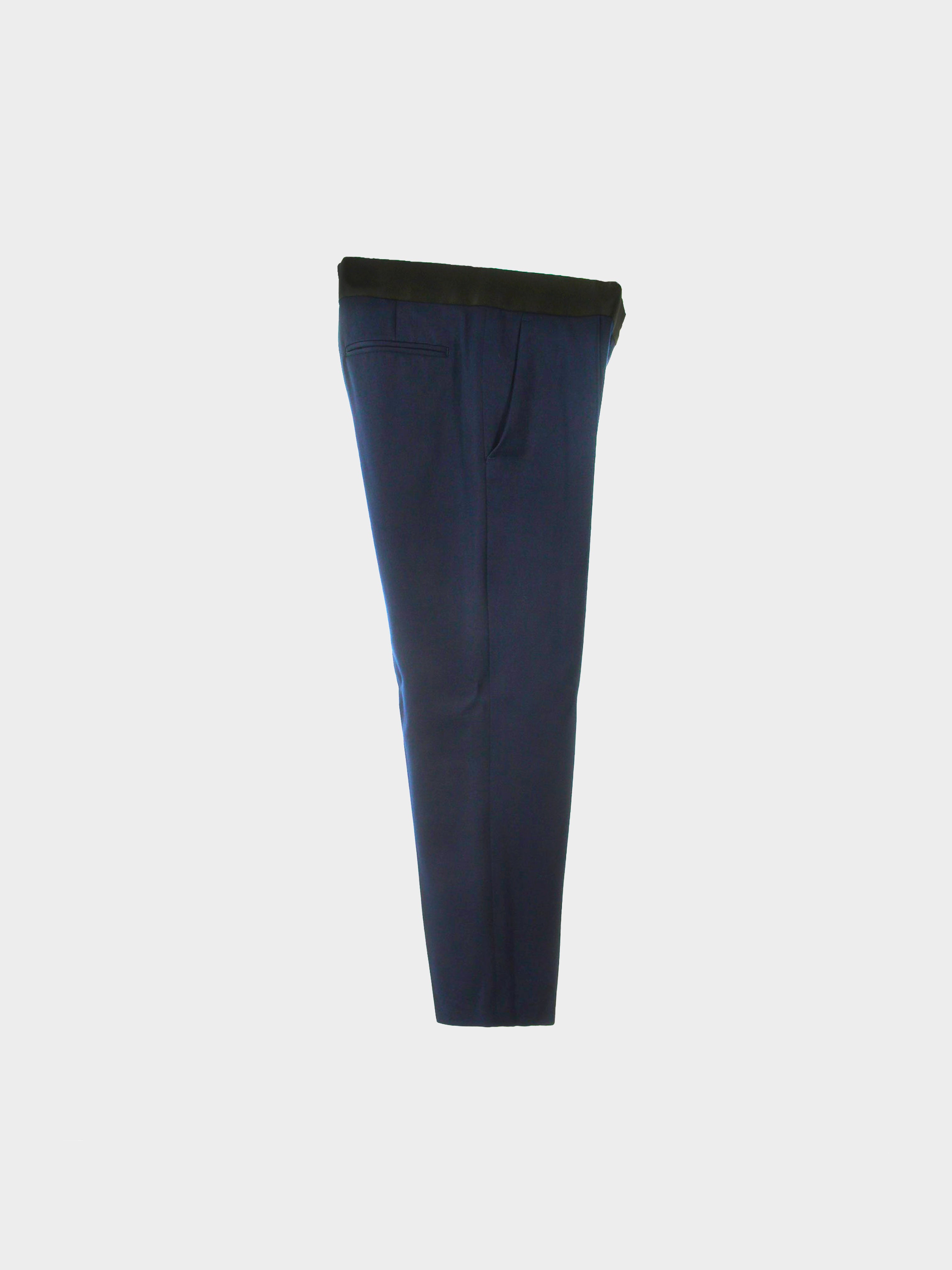 Céline by Phoebe Philo 2000s Navy Blue Stovepipe Trousers