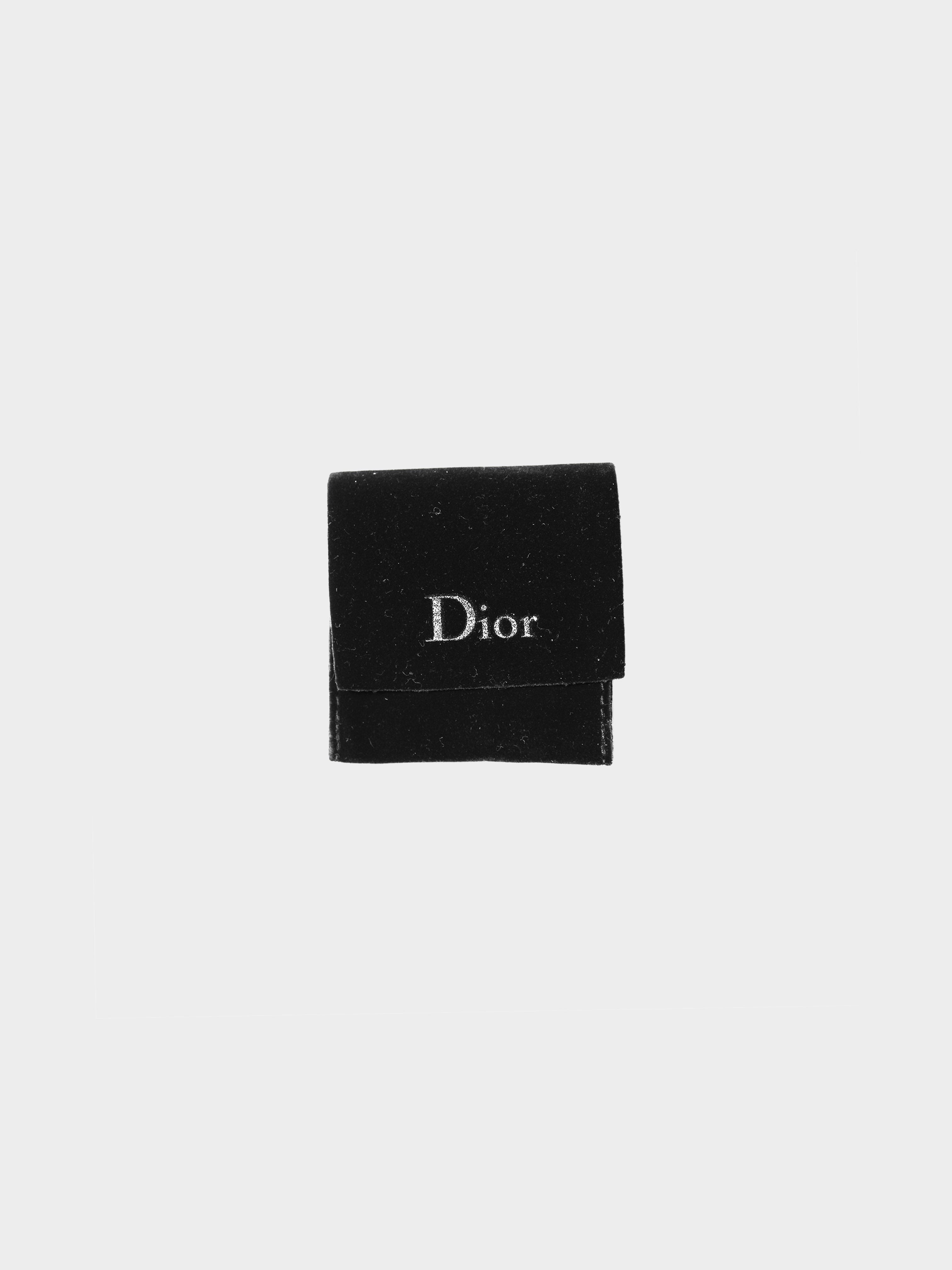 Christian Dior SS 2006 Black and White Checkered Pin Brooch