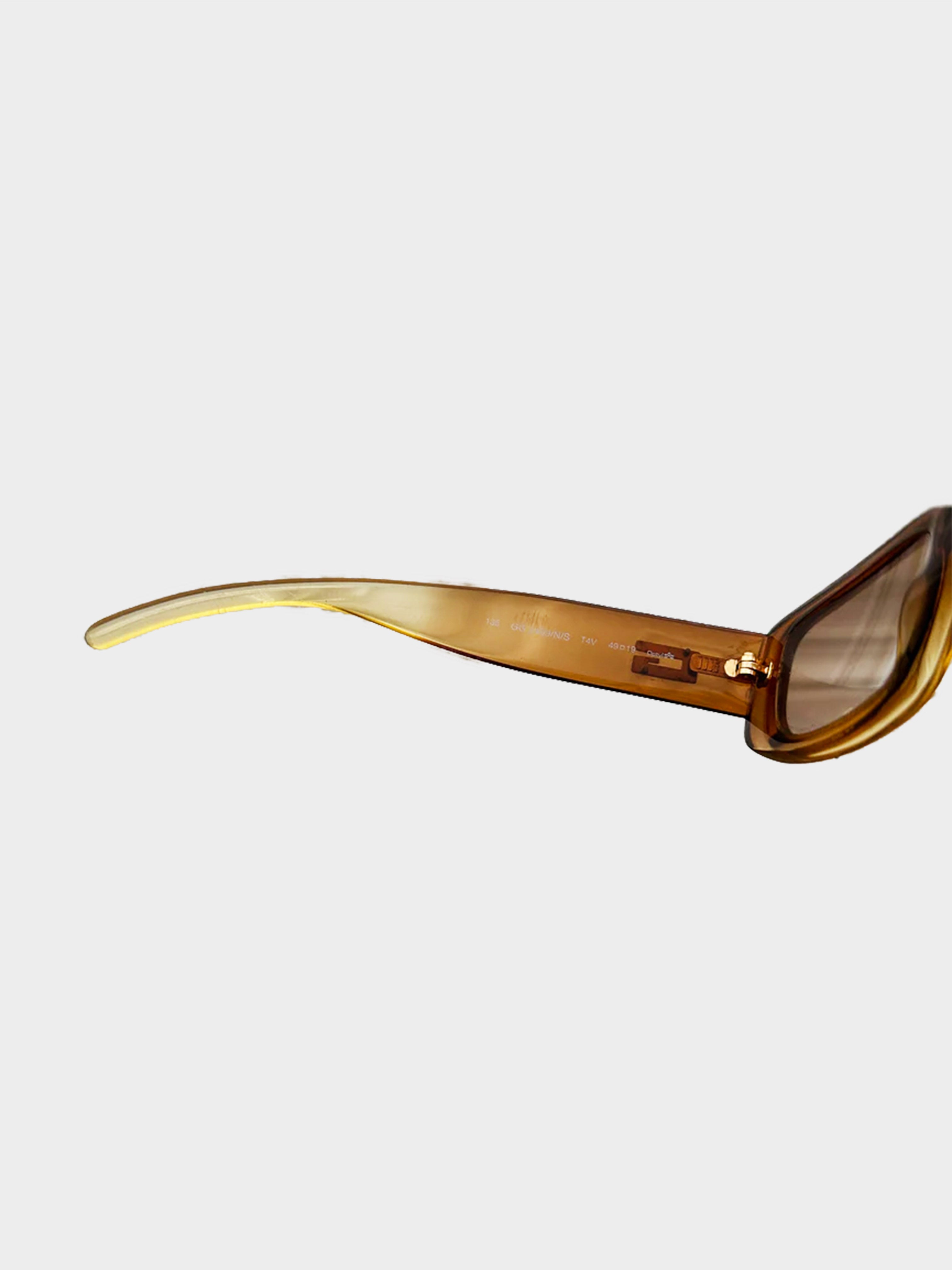 Gucci by Tom Ford 1990s Vintage Brown Ombre Sunglasses · INTO