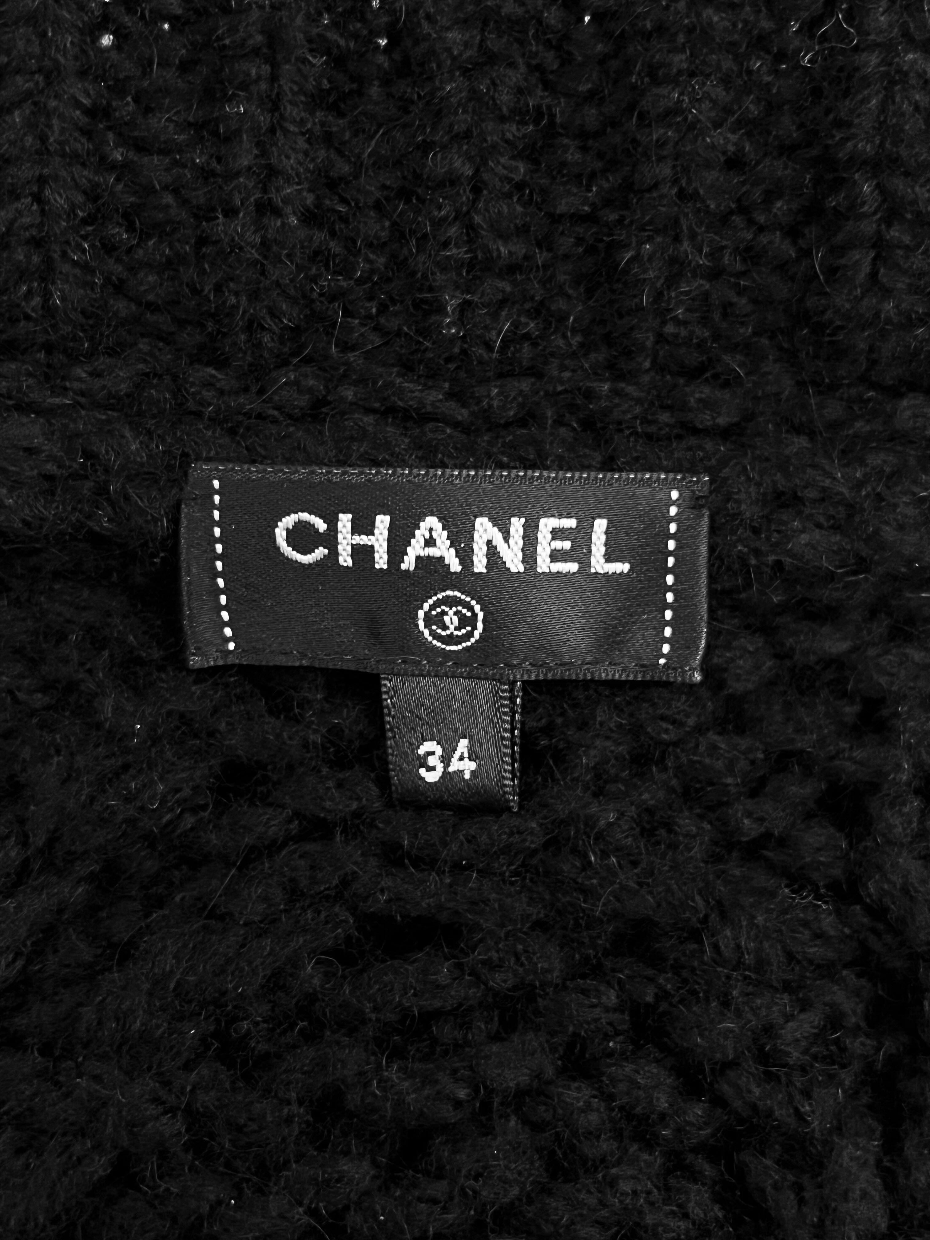 Chanel 2021 Black Caped Cardigan