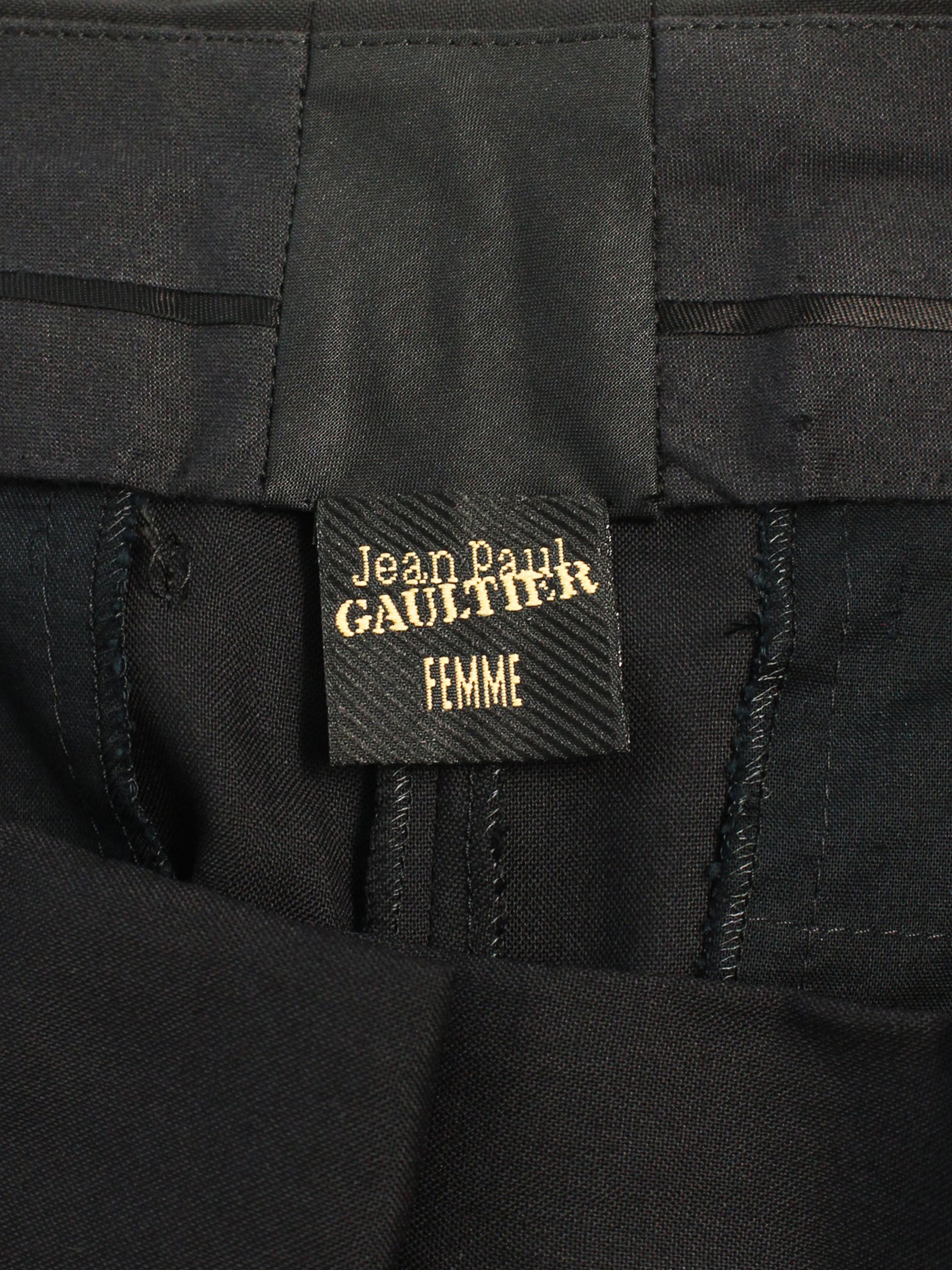 Jean Paul Gaultier 1990s Black Side Pleated Shorts
