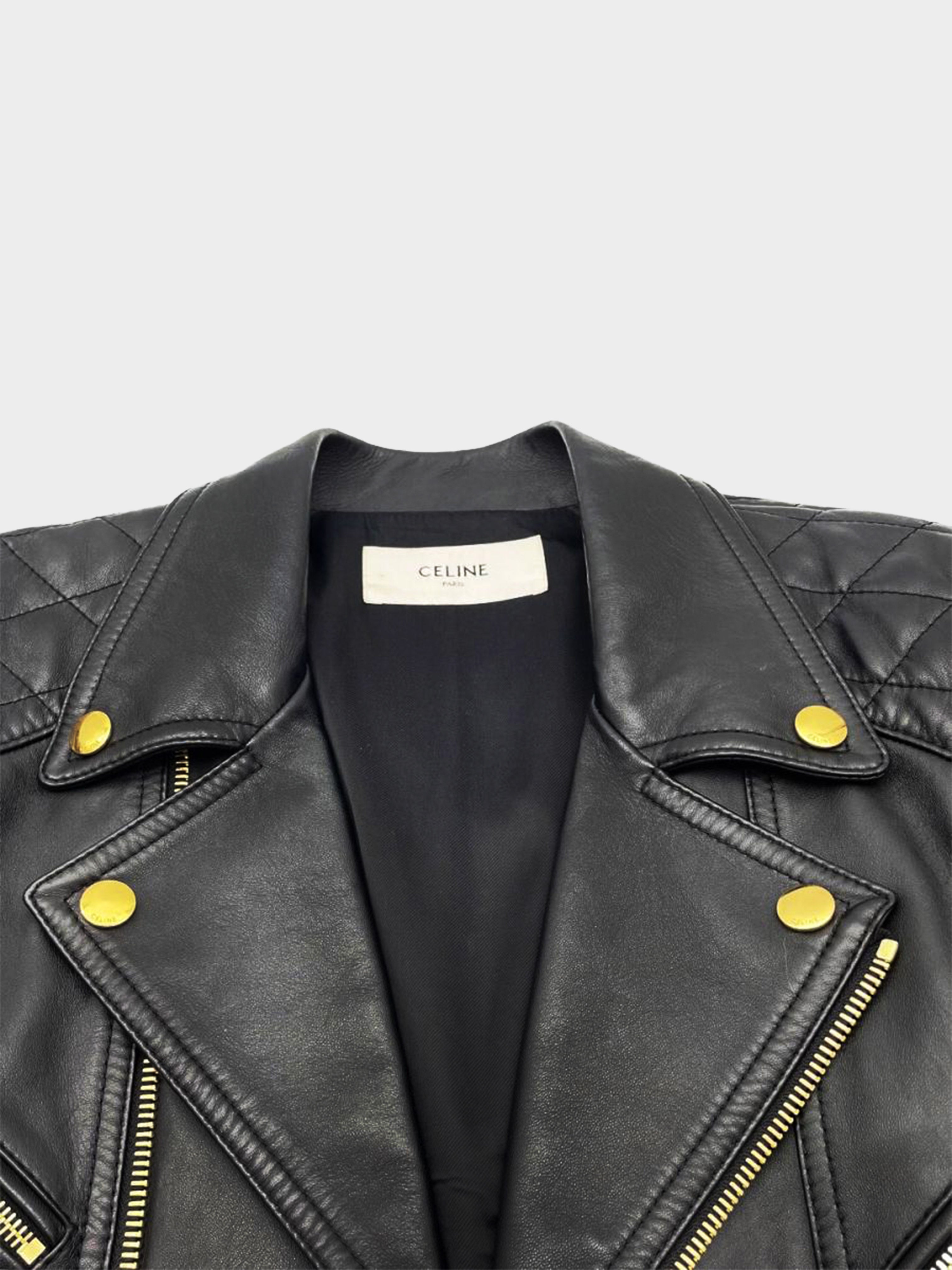 Celine SS 2021 Black Biker Riders Jacket