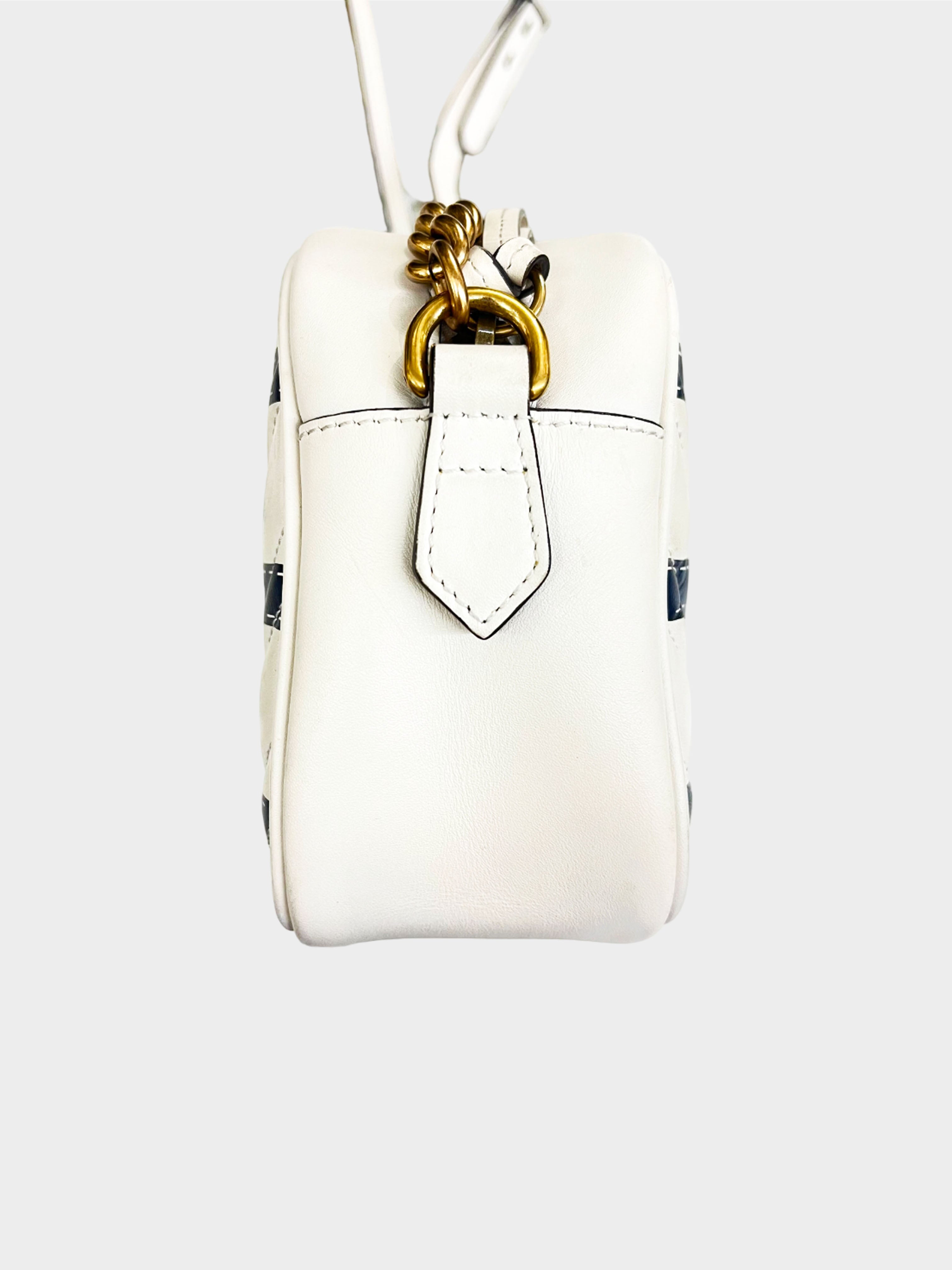 Gucci 2010s GG Marmont Matelassé Trompe L'Oeil Chain Shoulder Bag